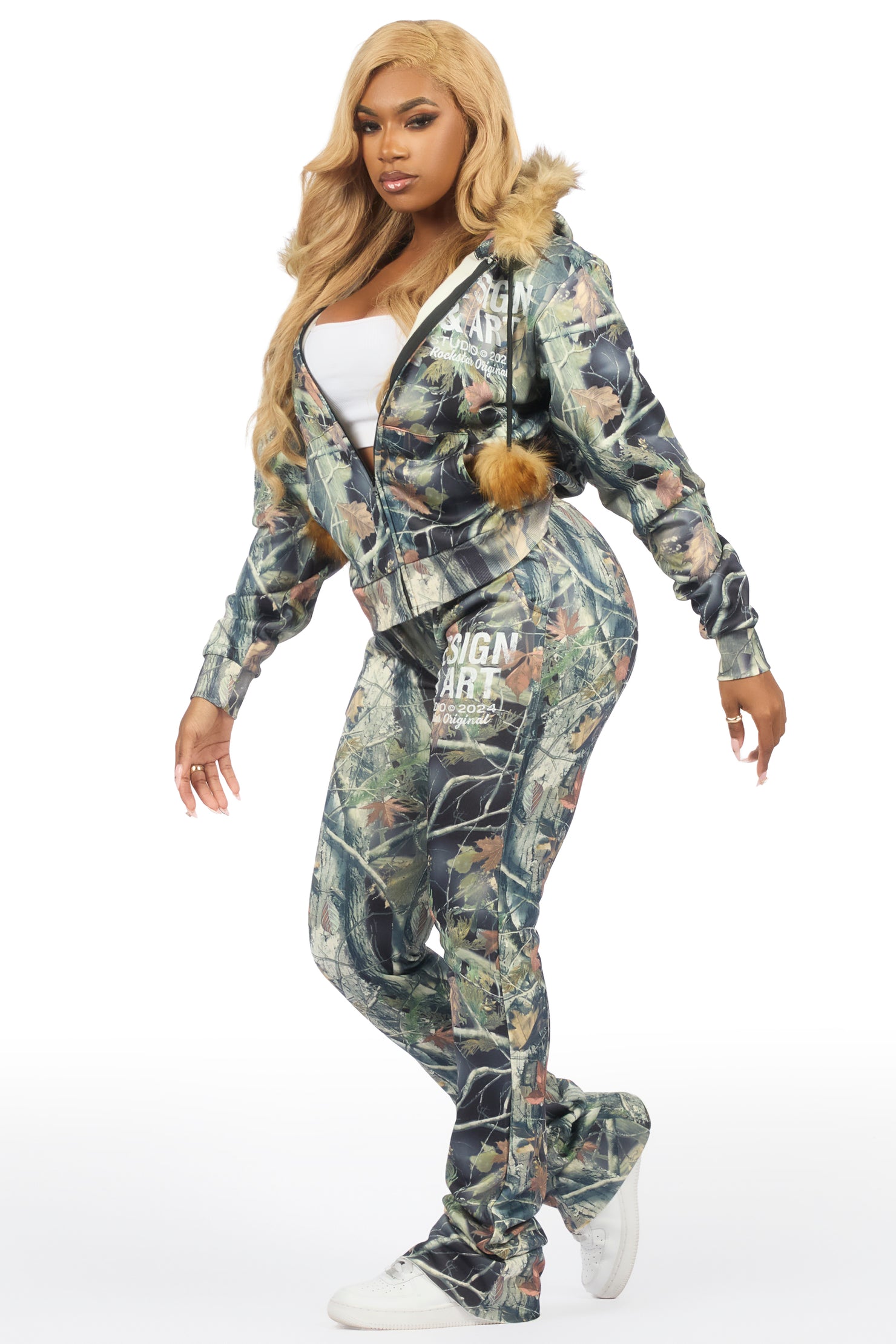 Benita Black Tree Camo Super Stacked Trackset