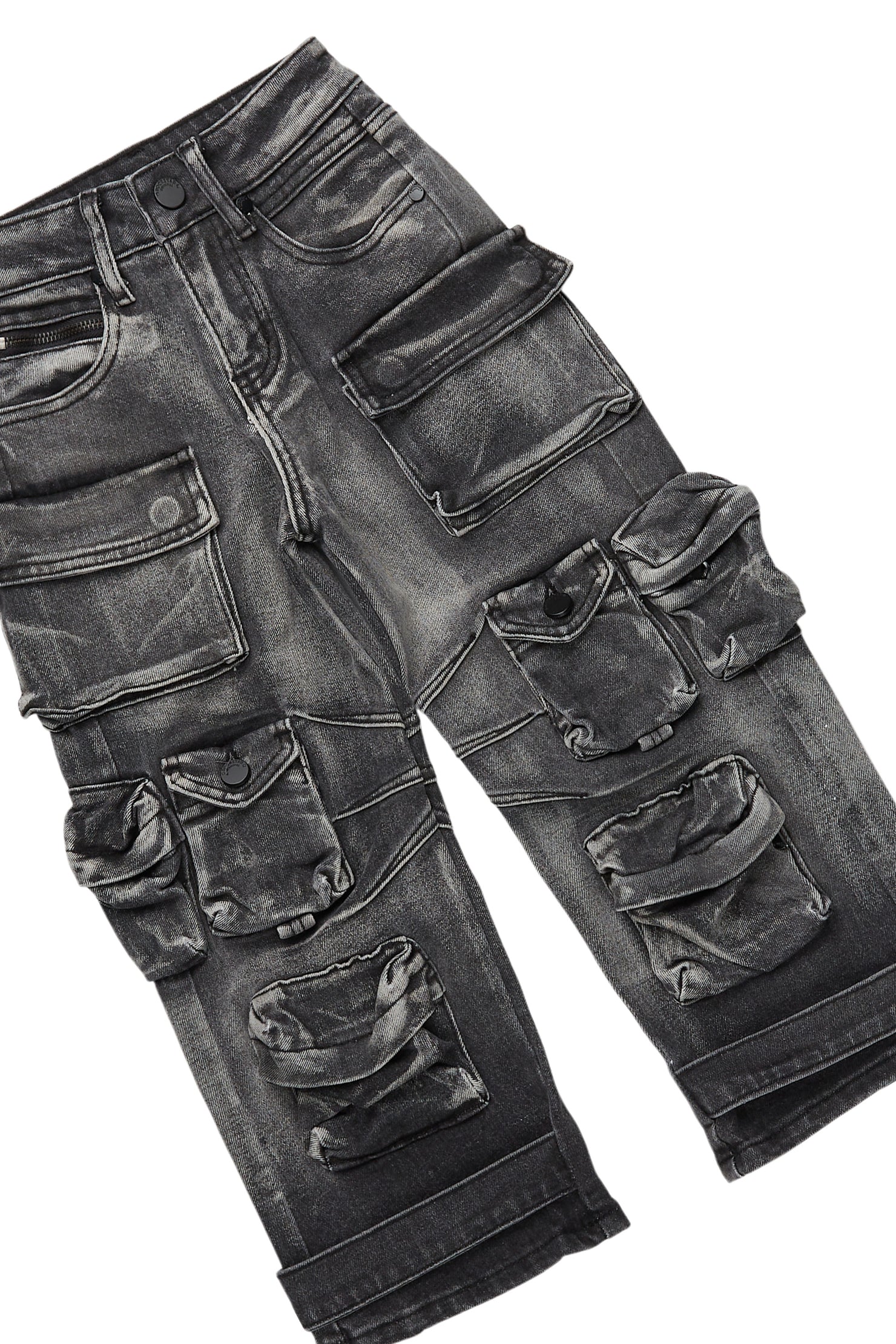 Boys Fields Vintage Grey Hoodie/Baggy Fit Jean Set