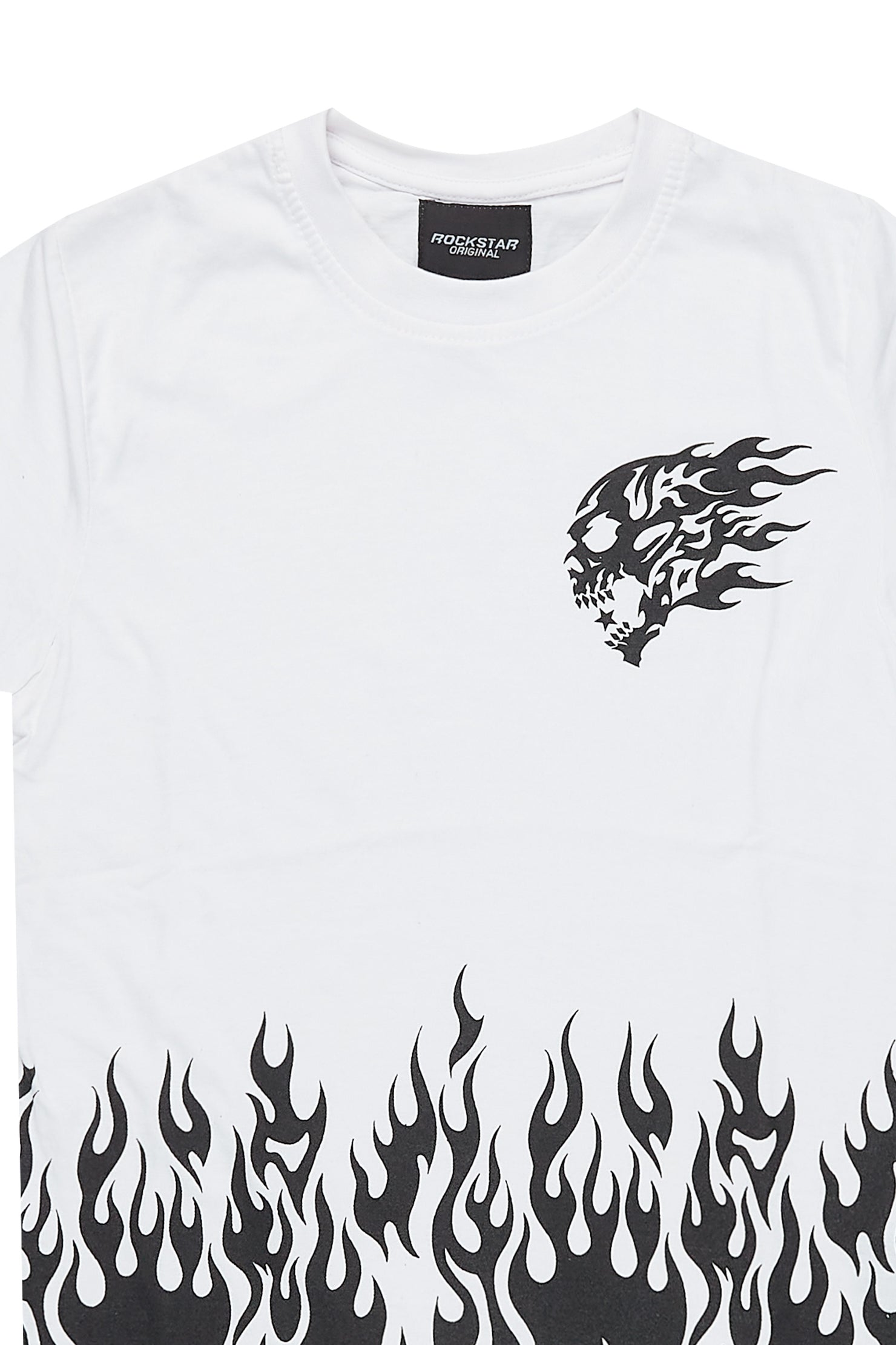 Bubble White T-Shirt/Super Stacked Flare Jean Bundle