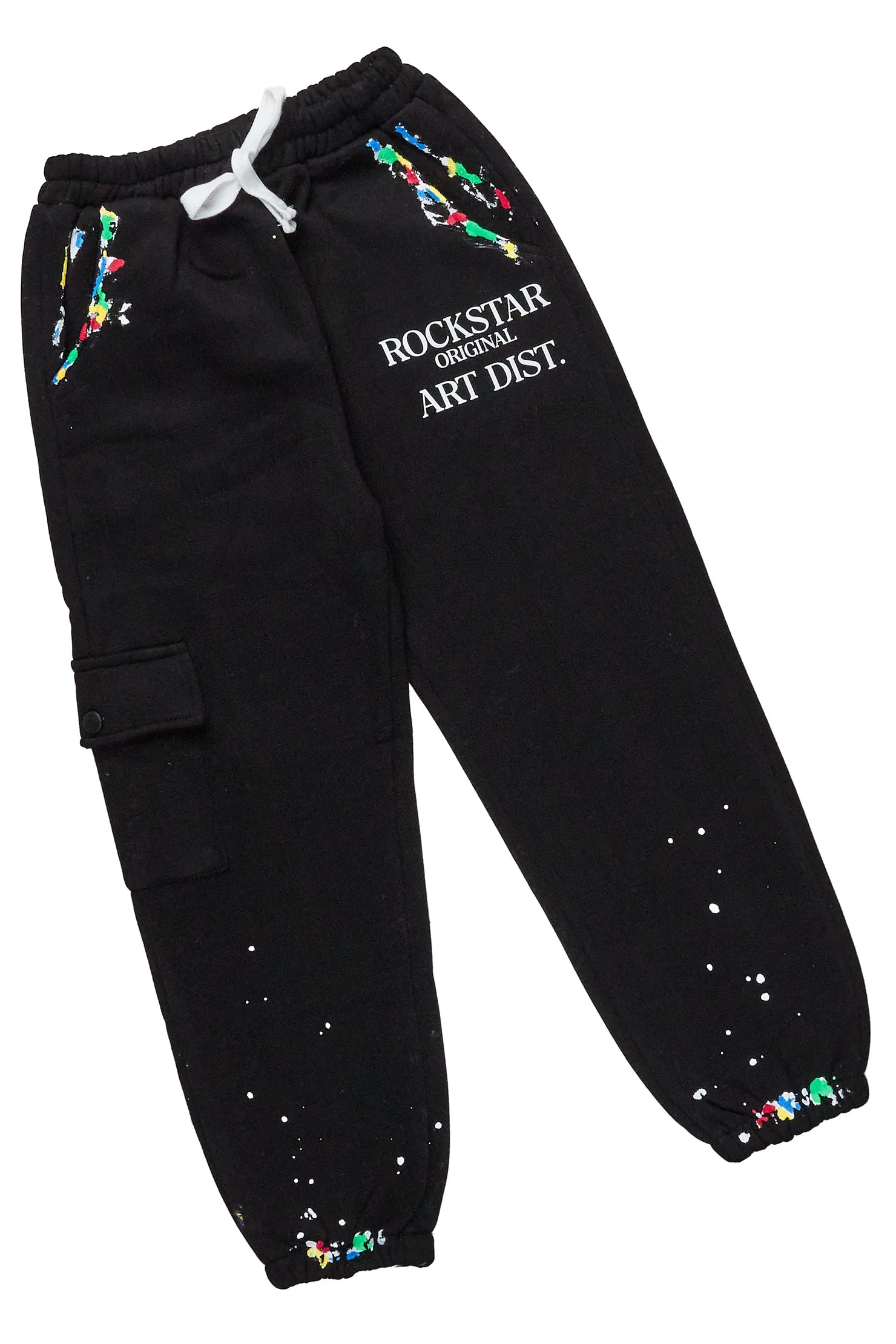 Girls Nevaeh Black Zip Up Hoodie Pant Set