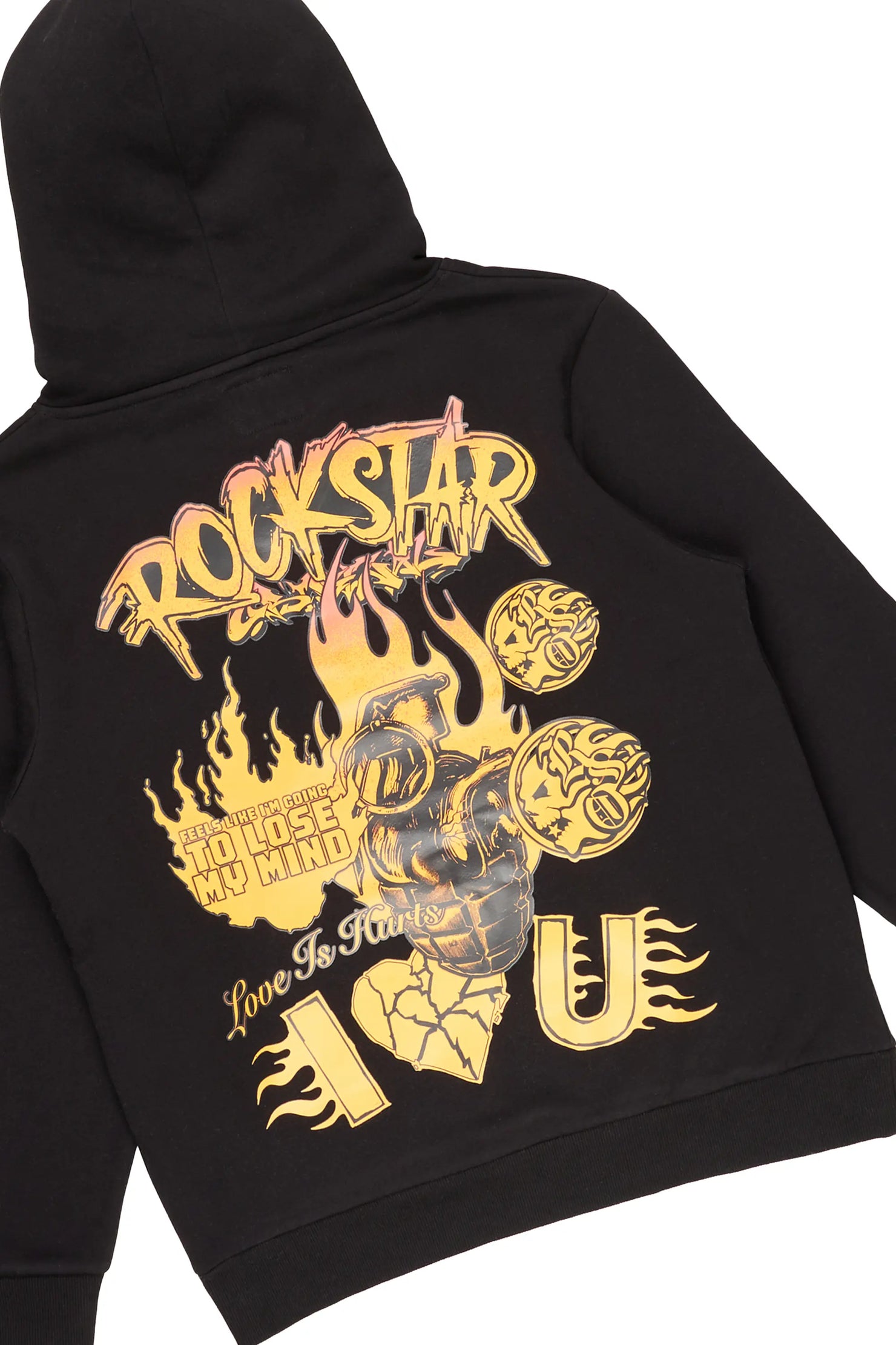 Iheartu Black Slim Fit Track Set