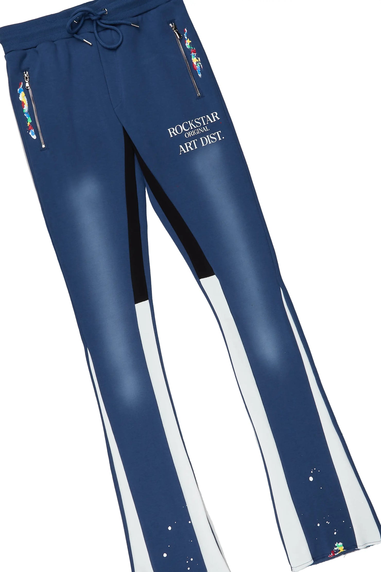 Rockstar Art Dist. Navy Hoodie/Stacked Flare Set