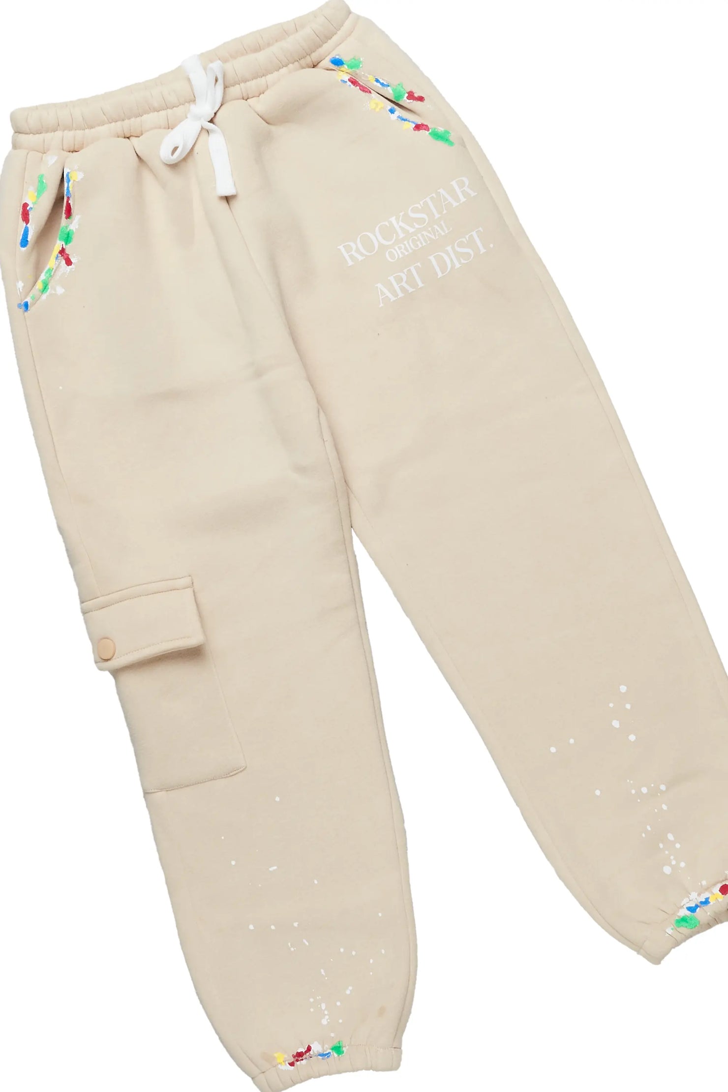 Girls Nevaeh Light Mocha Zip Up Hoodie Pant Set
