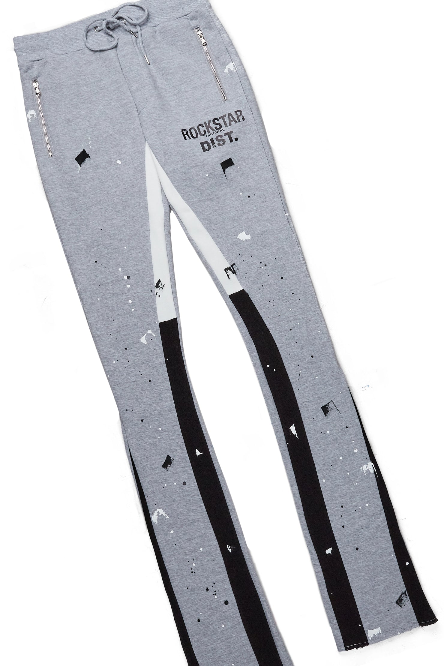 Scottie Grey/Black Hoodie Super Stacked Flare Track Set