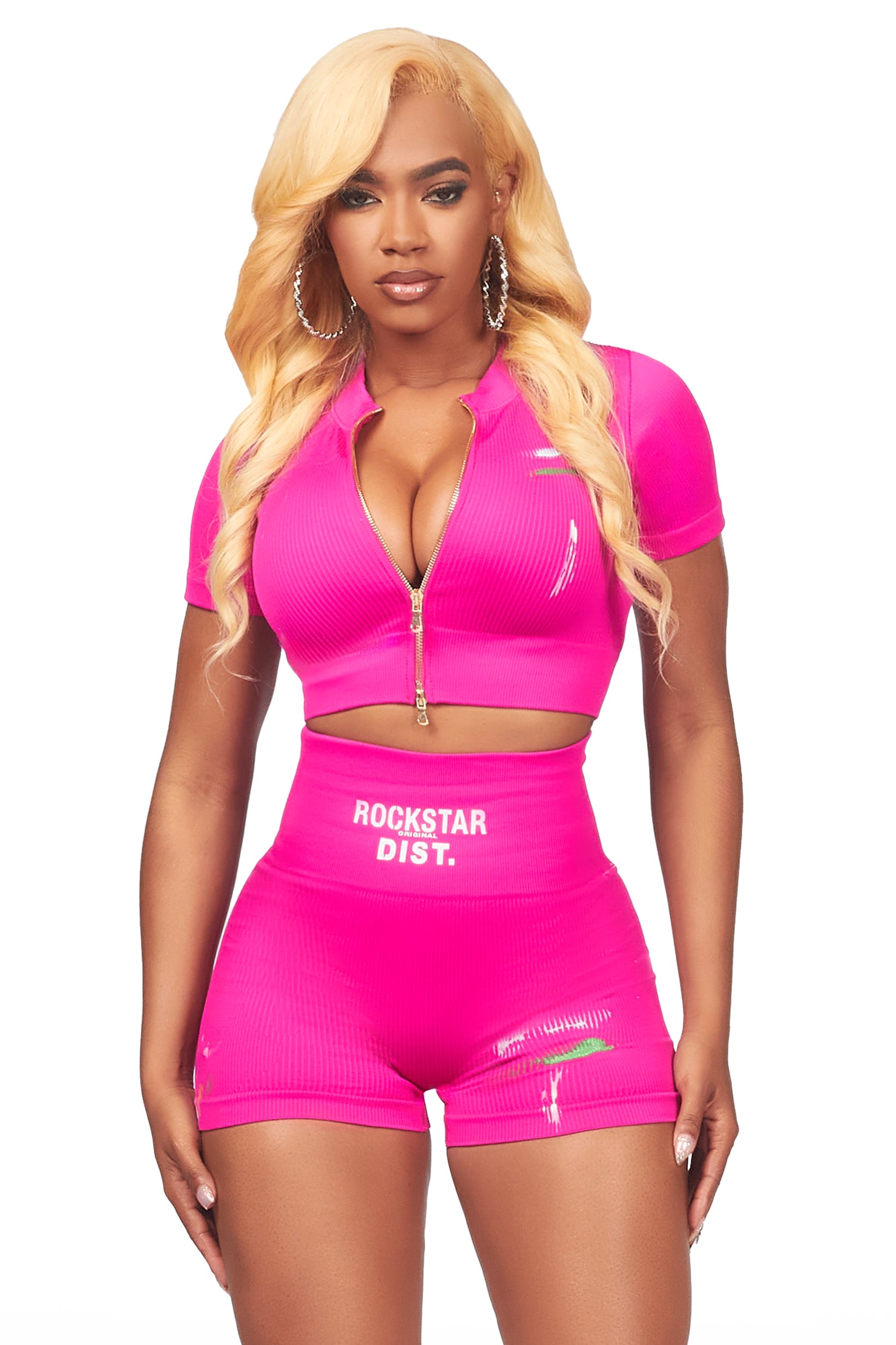 Sheena Fuchsia Bike Short Set