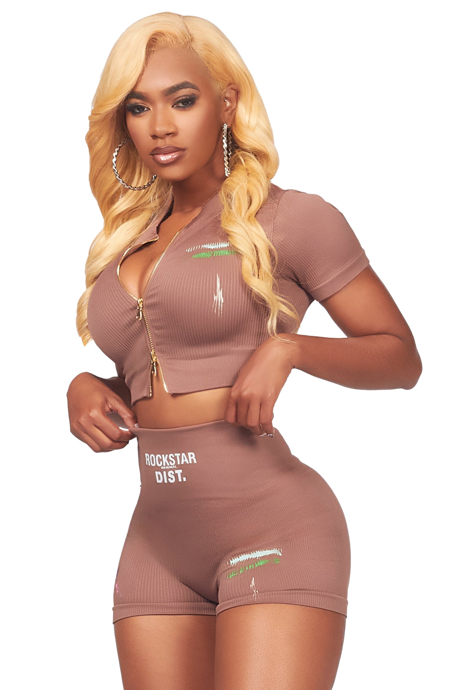 Sheena Mocha Bike Short Set