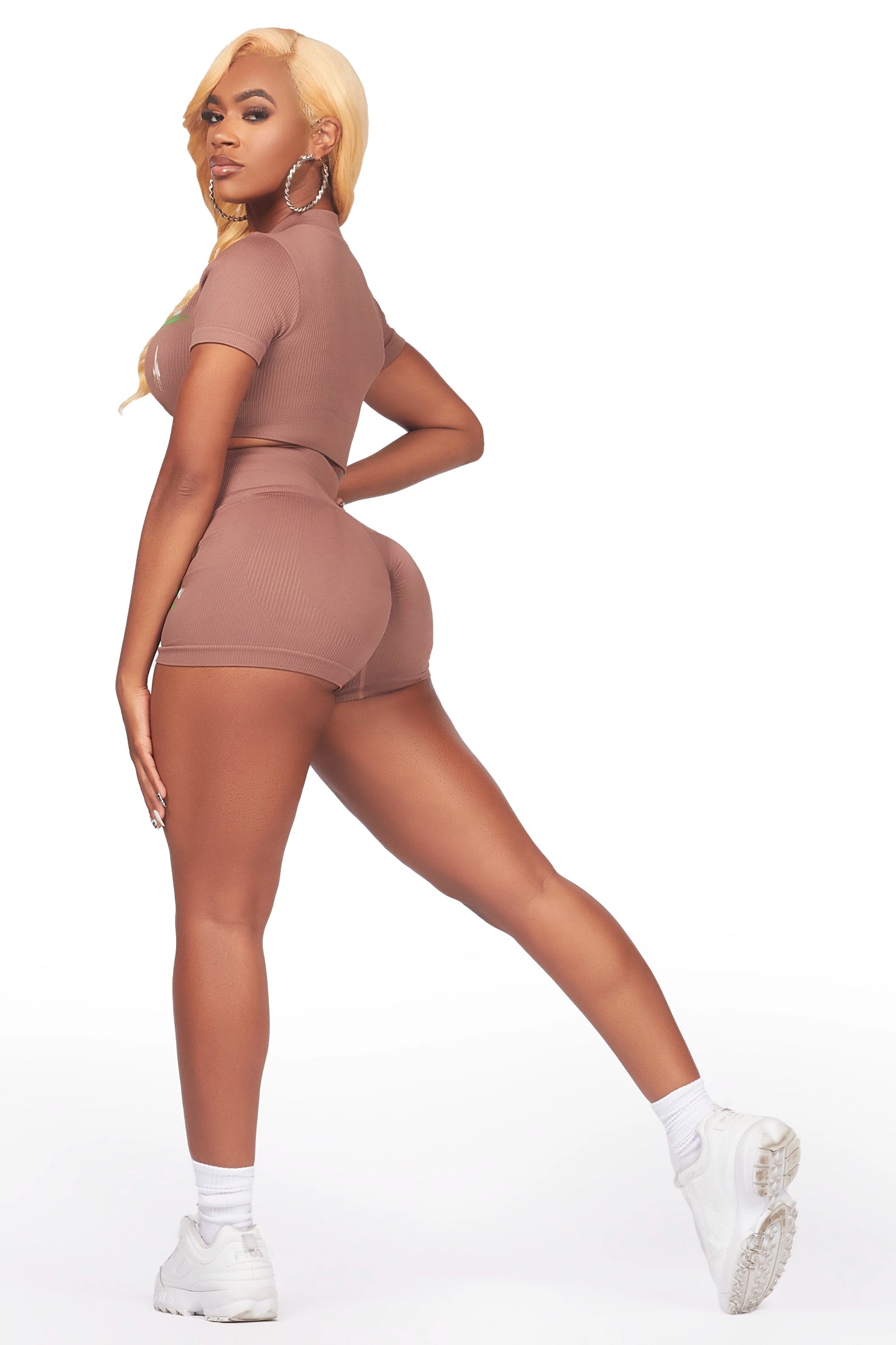 Sheena Mocha Bike Short Set