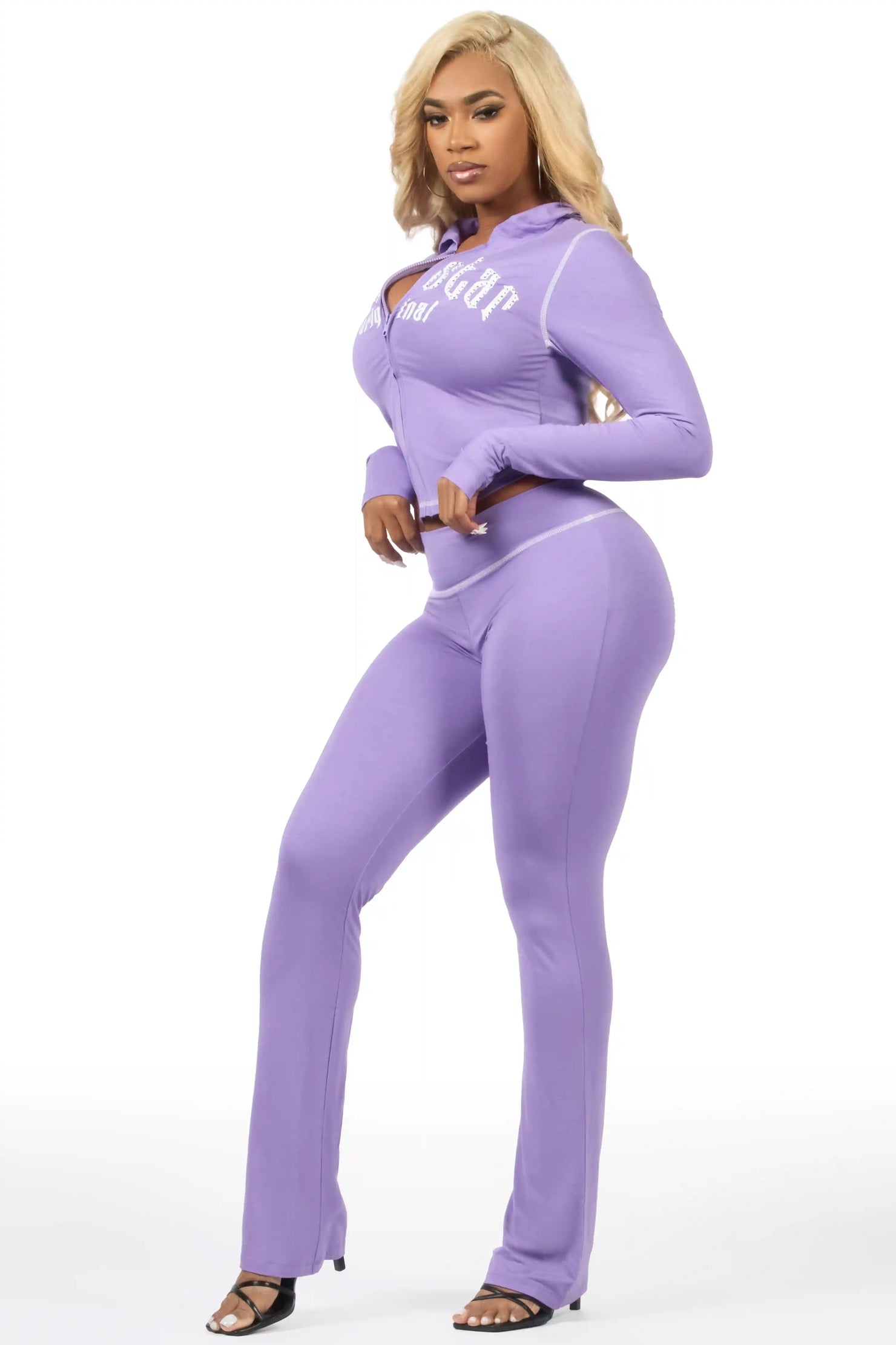 Zyriah Purple Rhinestone Lounge Trackset