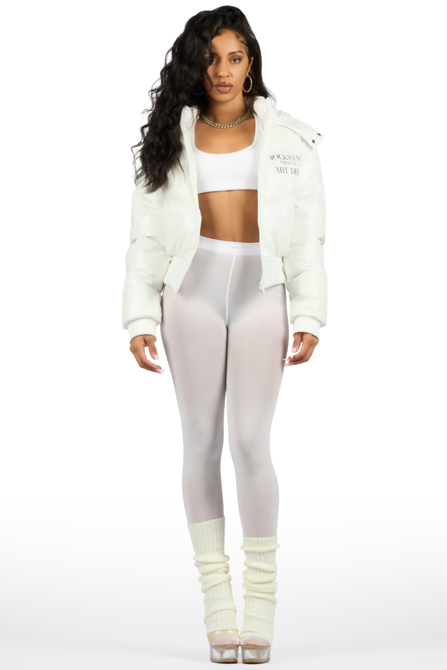 Destina White Puffer Jacket