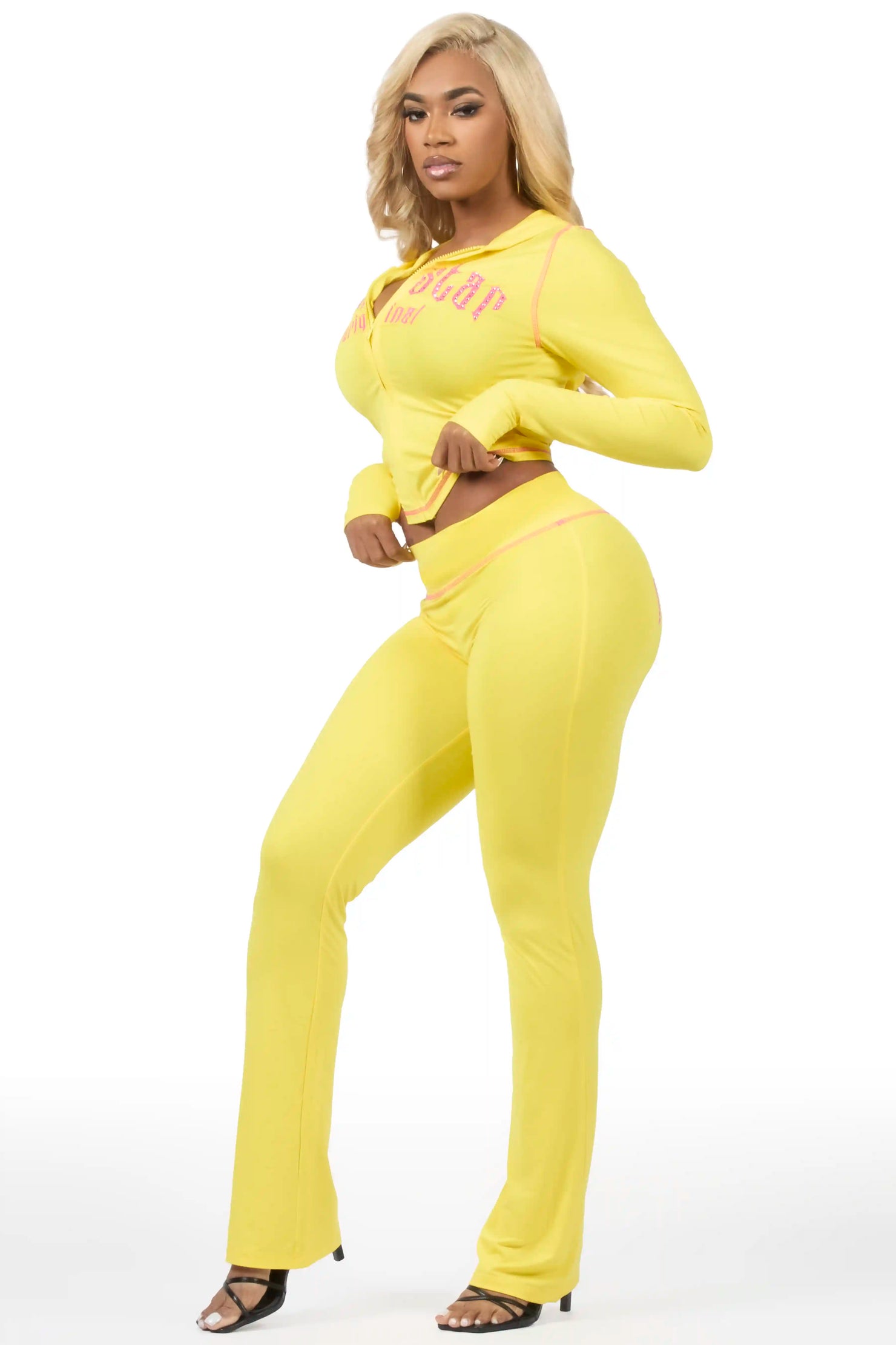 Zyriah Yellow Rhinestone Lounge Trackset