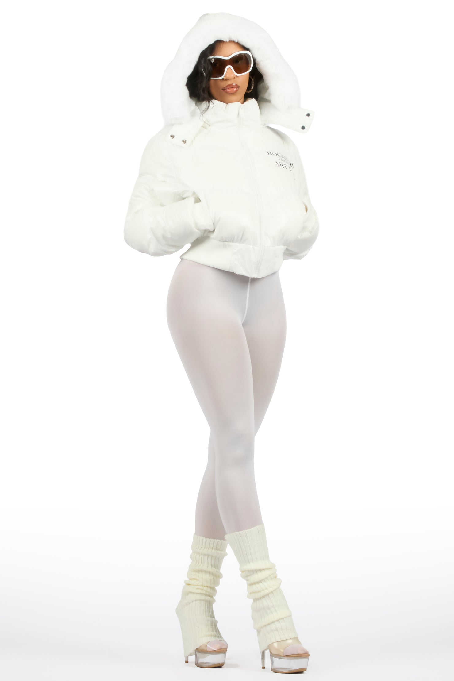 Destina White Puffer Jacket