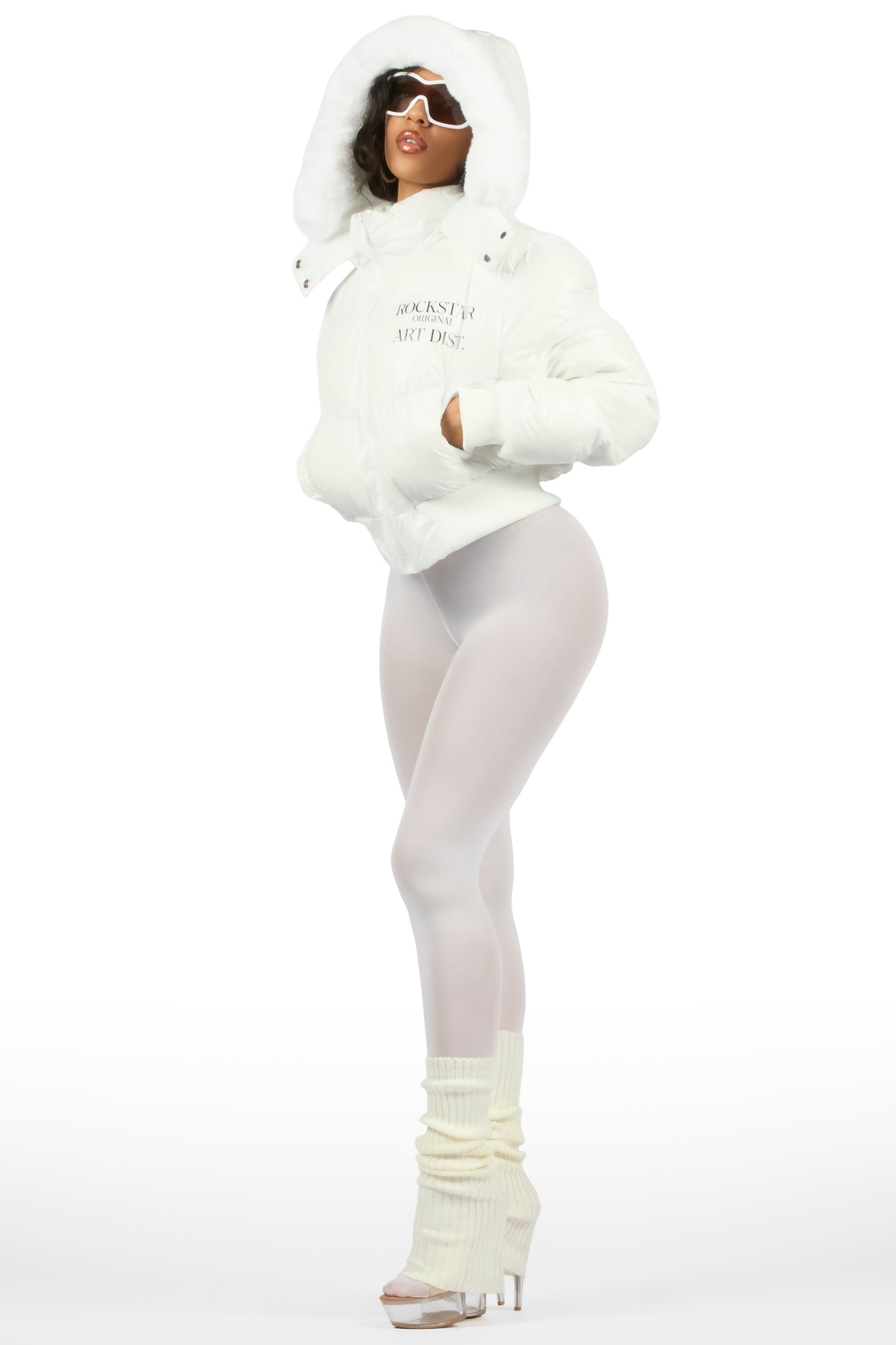Destina White Puffer Jacket