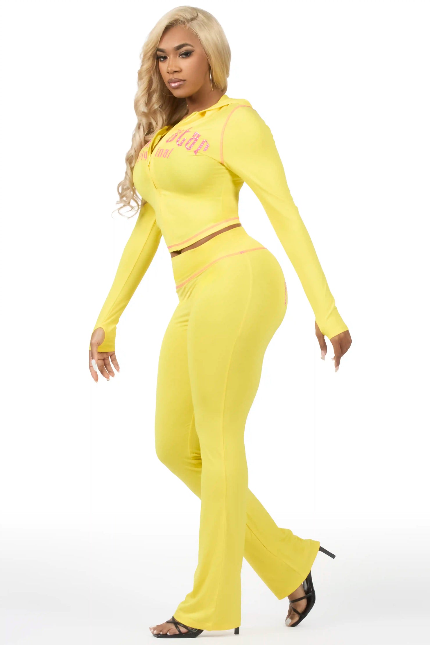 Zyriah Yellow Rhinestone Lounge Trackset