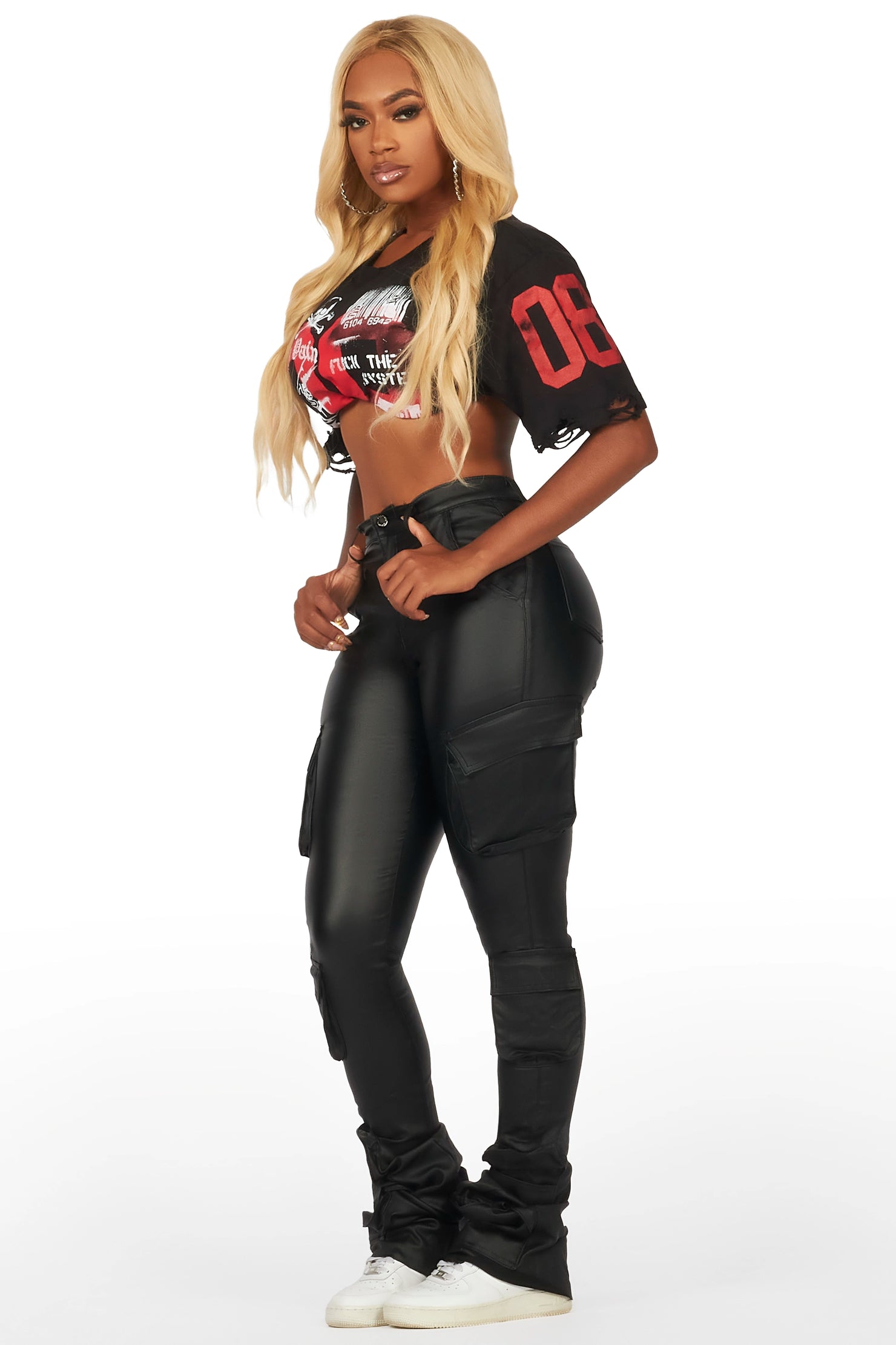 Kammile Black Oversized T-Shirt