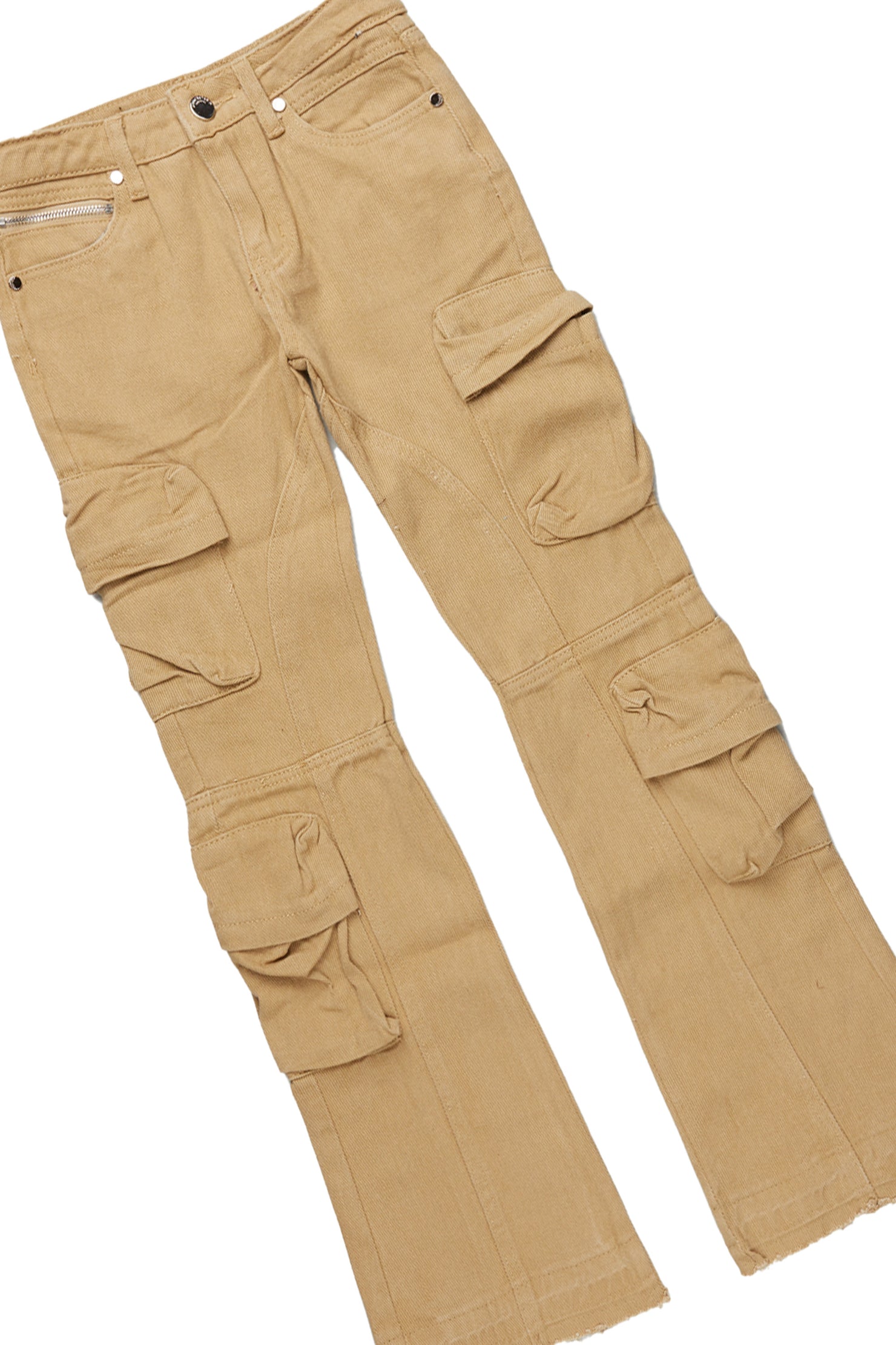 Boys Fields Black/Beige Hoodie/Stacked Flare Jean Set