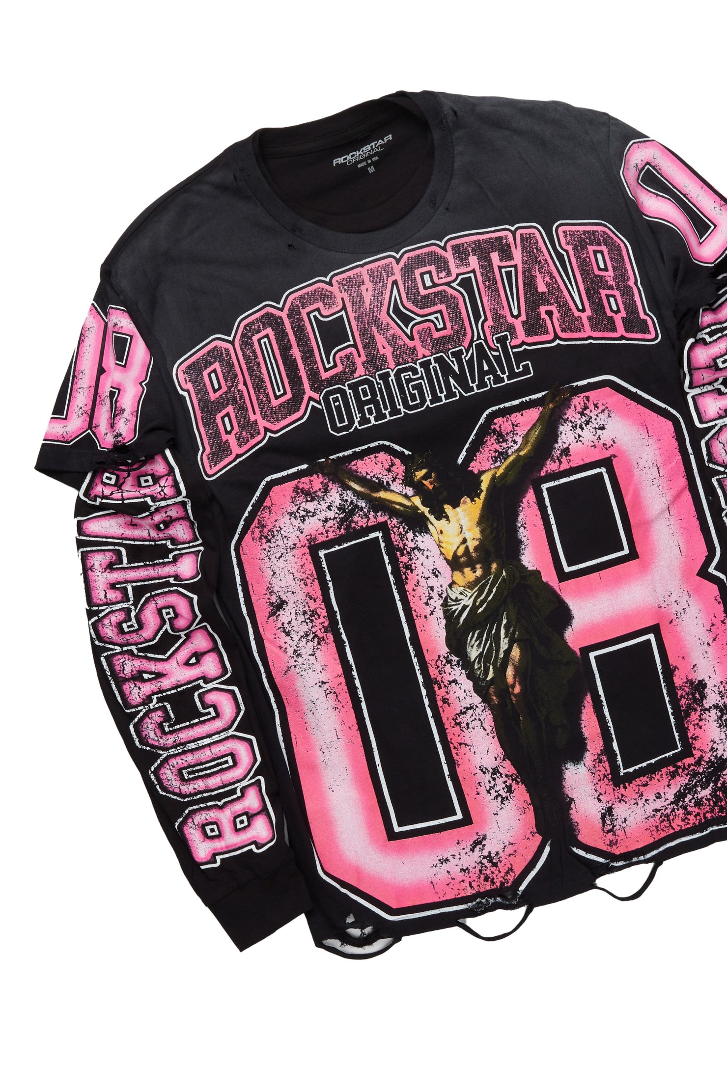 Fields Black Double Layer T-Shirt/Stacked Flare Jean Bundle