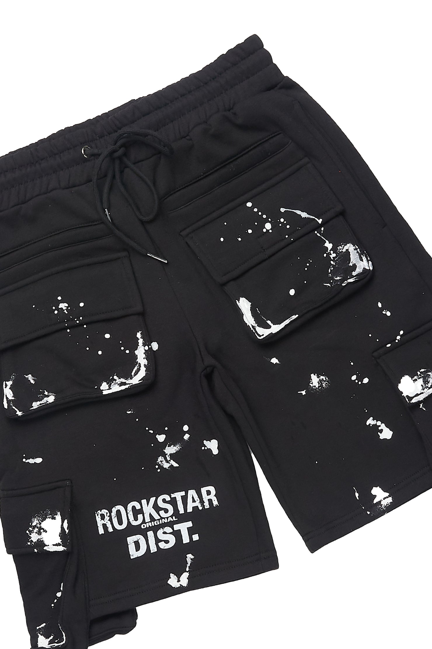 Raffer Black/White T-Shirt Cargo Shorts Set