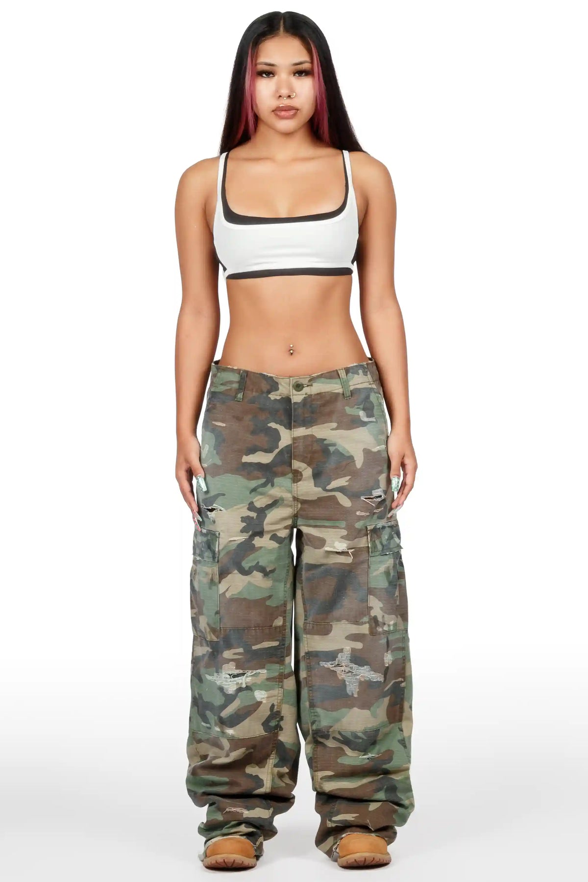 Alora Camo Baggy Fit Jean