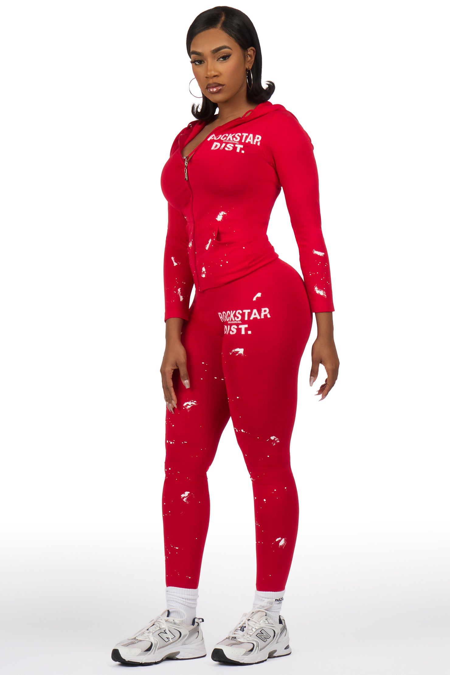 Nikki Red Painted Active Set