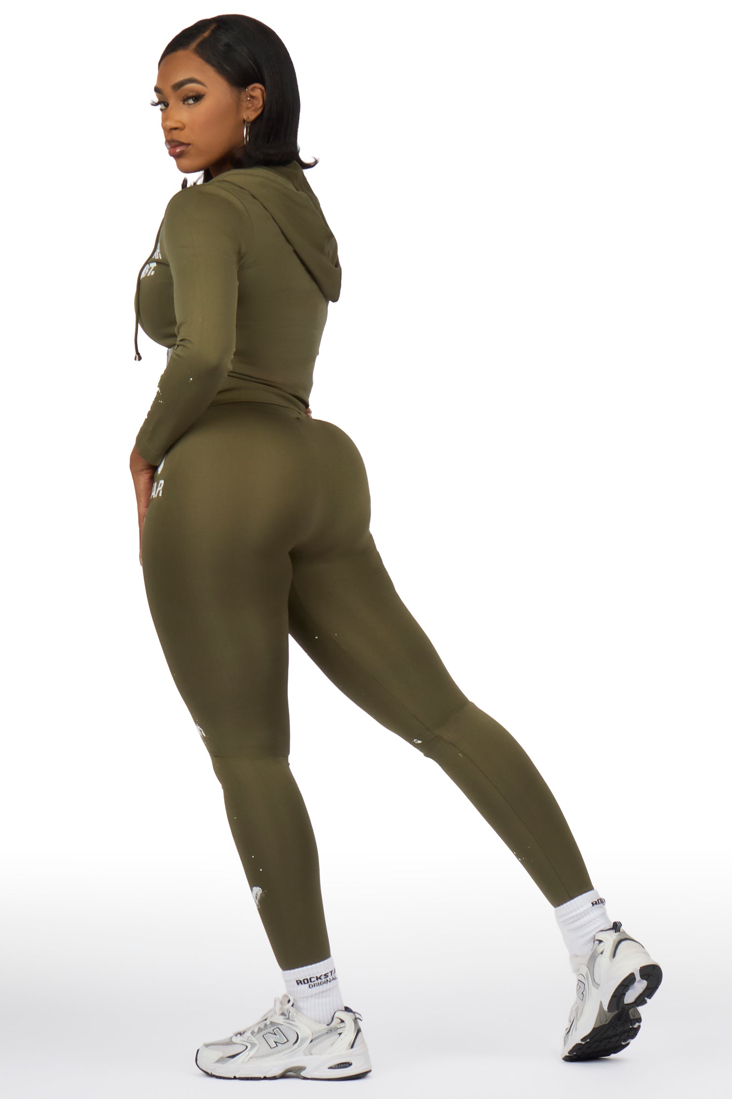 Nikki Olive Painted Active Set