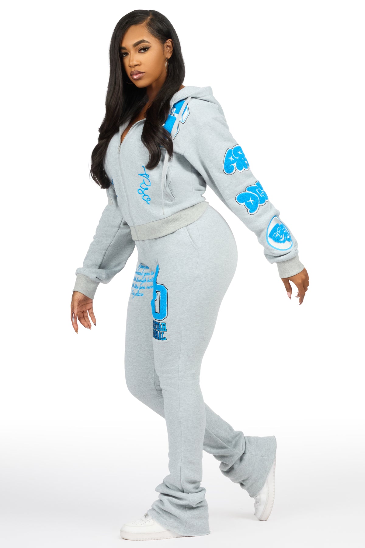 Leslee Heather Grey Super Stacked Trackset