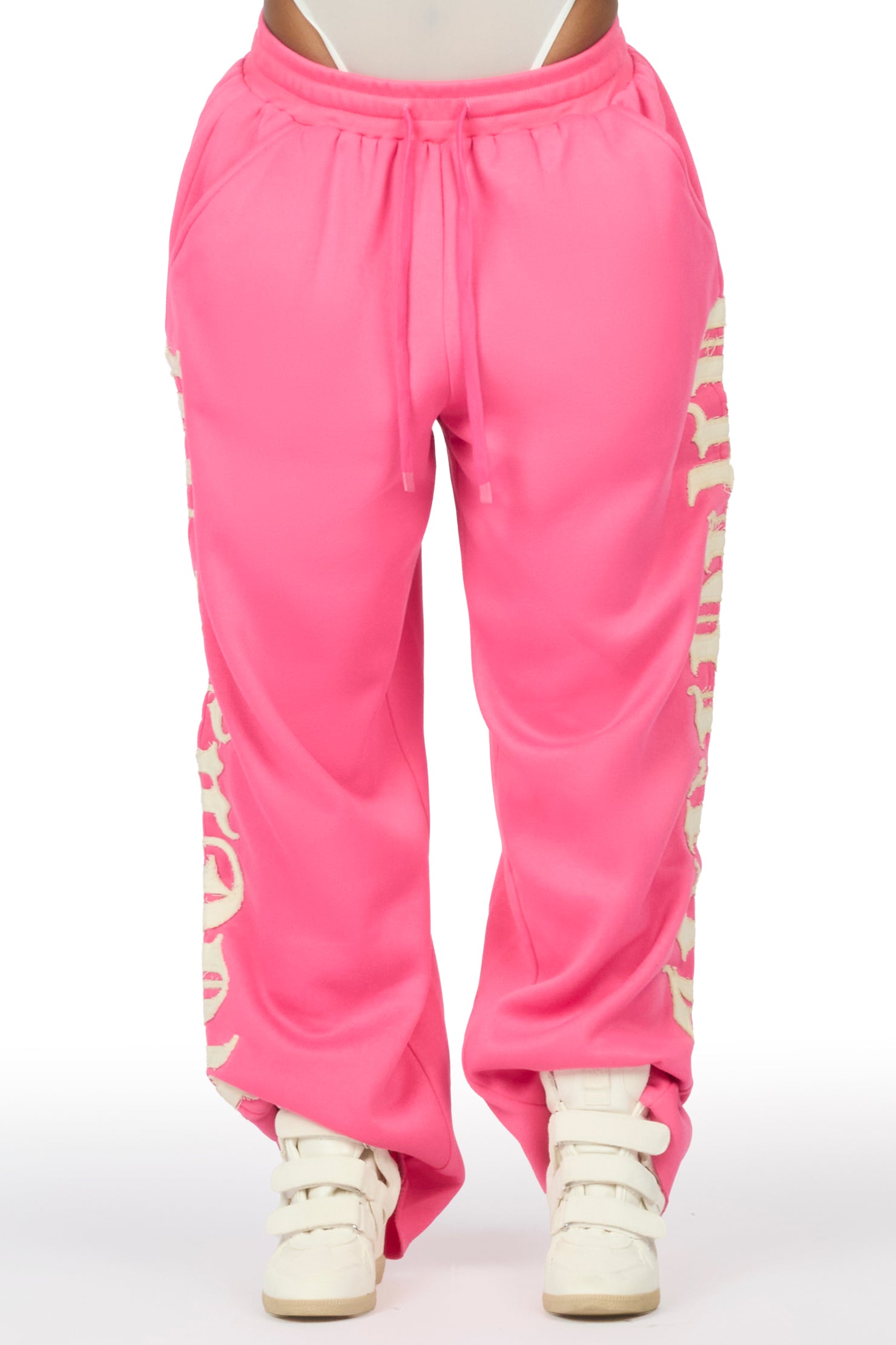 Camrona Pink Patched Baggy Track Pant