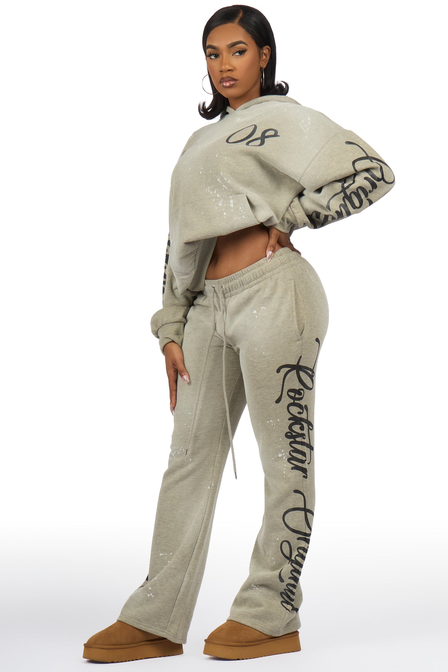 Nakesha 2.0 Vintage Dark Oatmeal Relaxed Fit Track Set