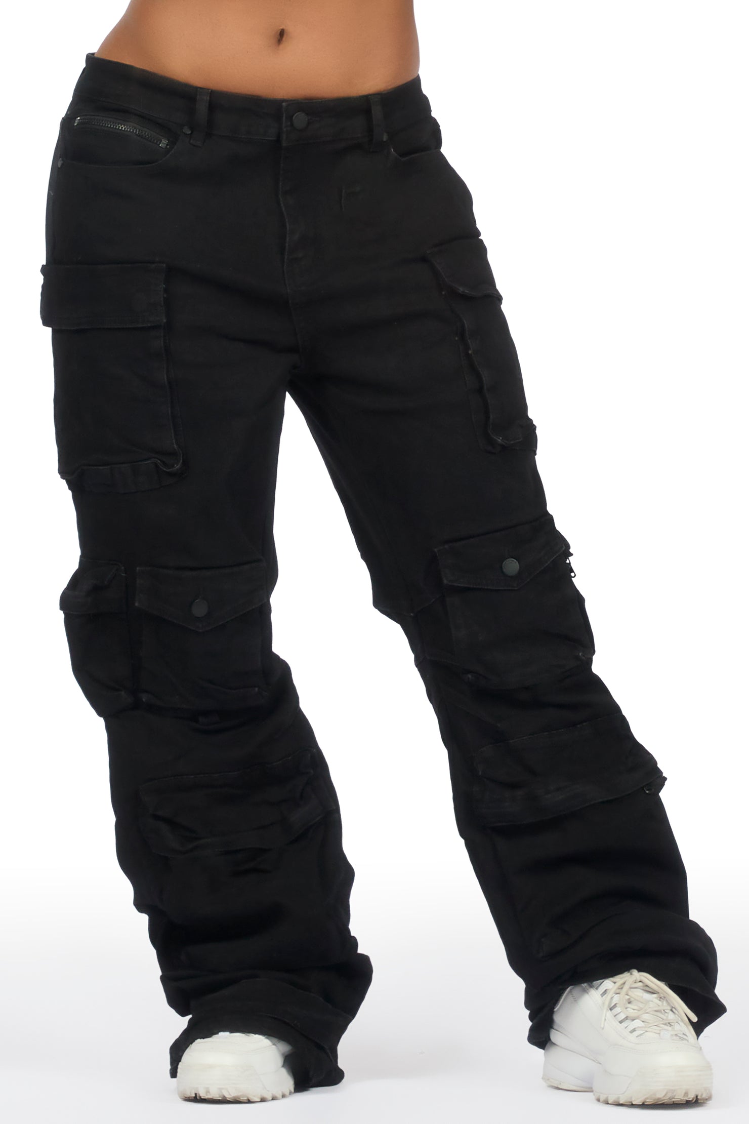 Sequoia Black Baggy Cargo Jean