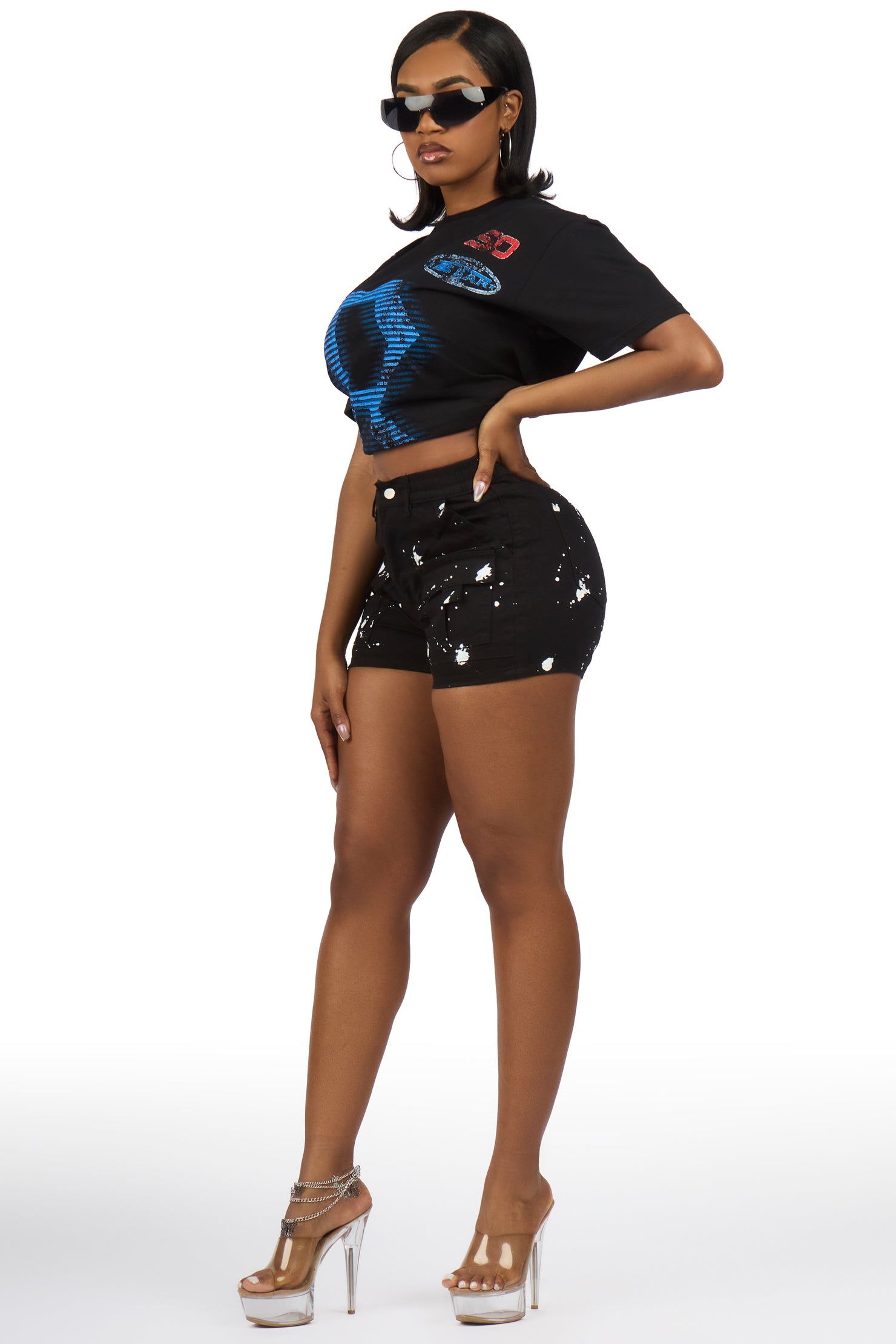 Tashunte Black Painted Short