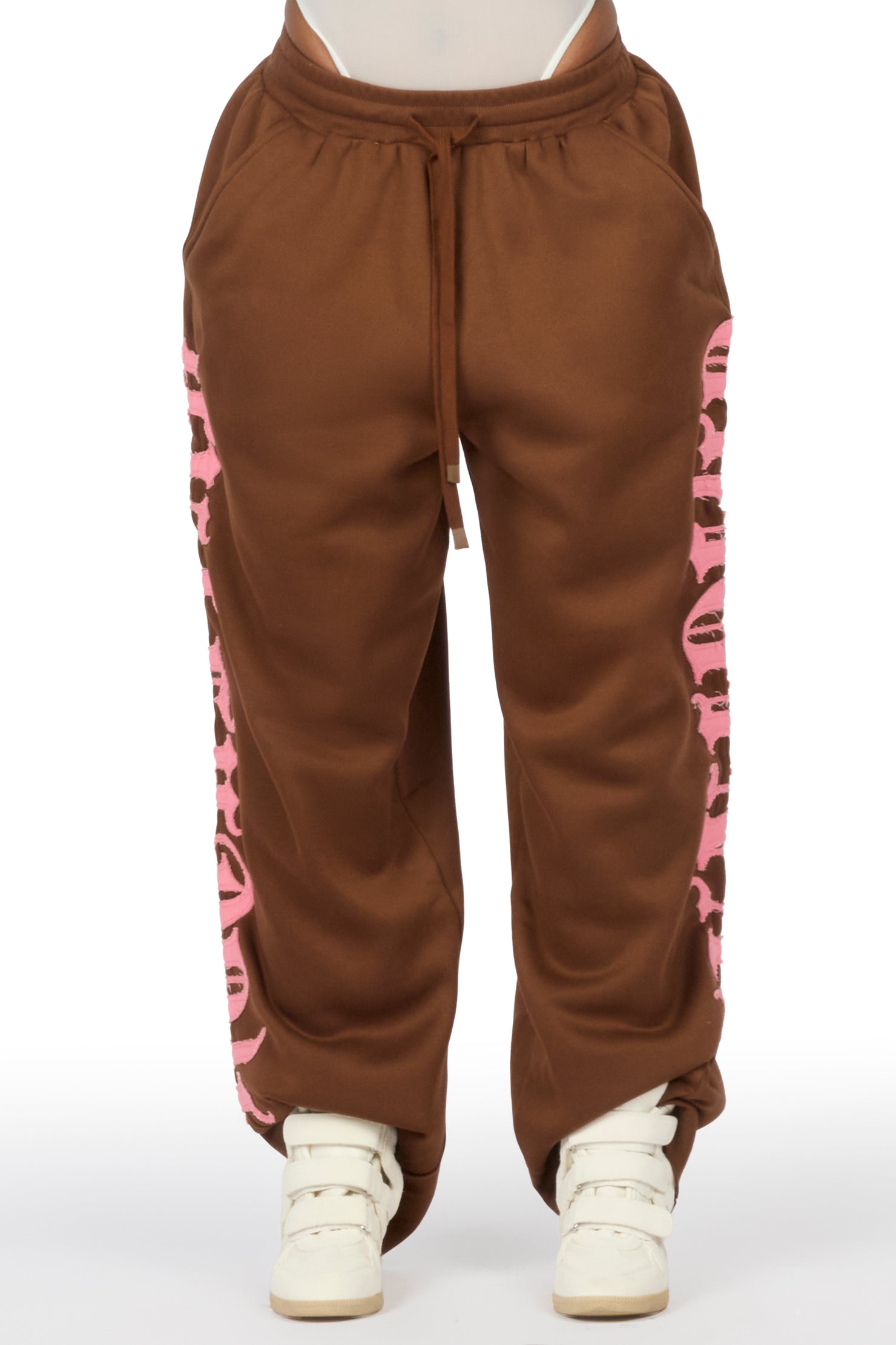 Camrona Brown Patched Baggy Track Pant