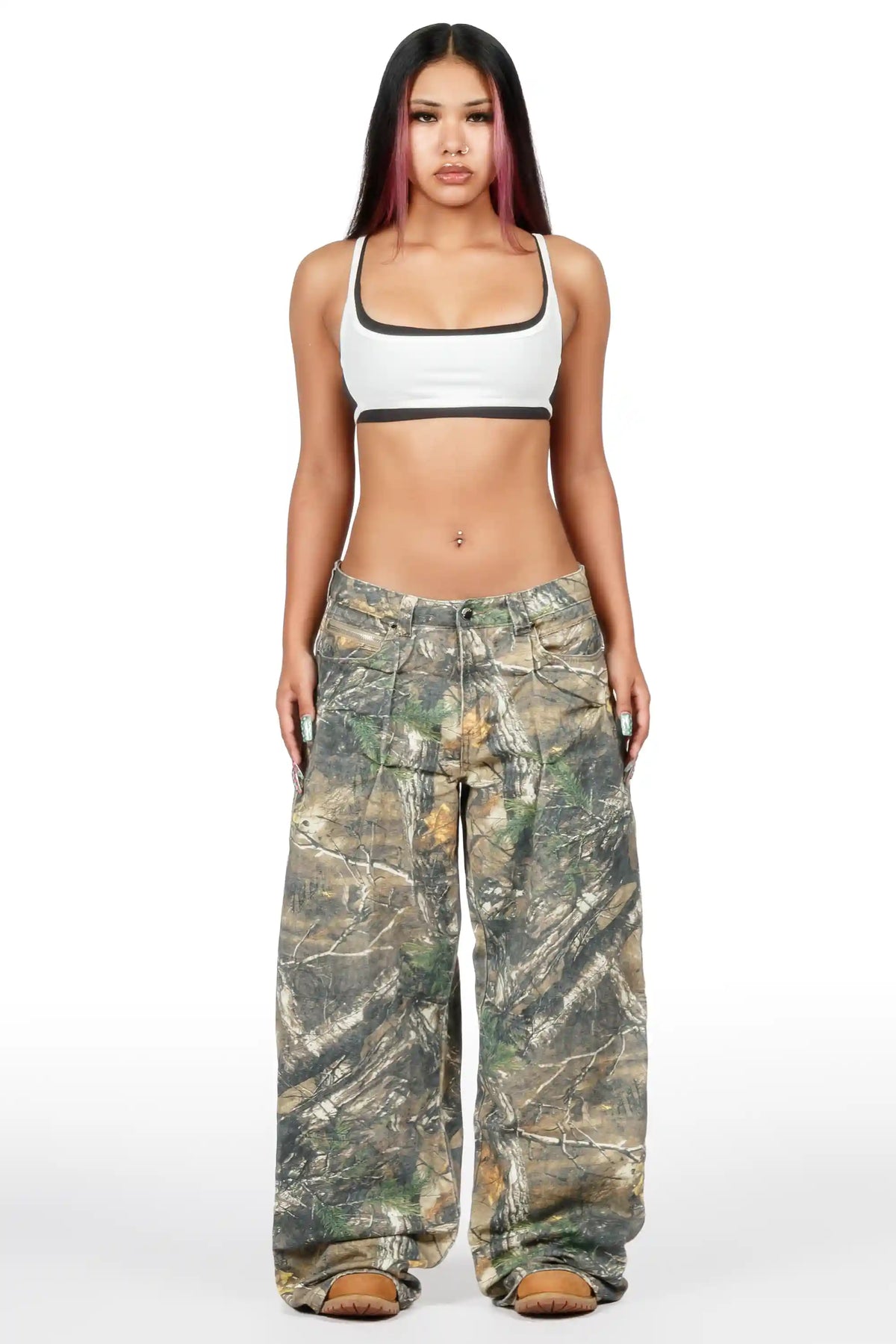 Alora Tree Camo Baggy Fit Jean