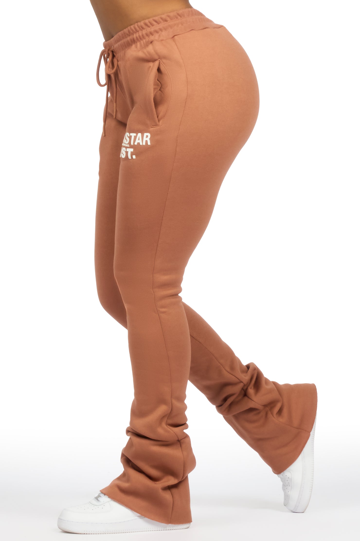 Juliana Mocha Super Stacked Track Pant