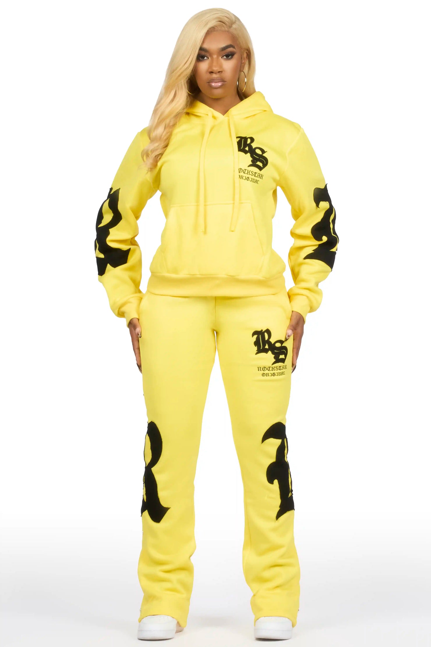 Shironda Yellow Snap Stacked Track Set