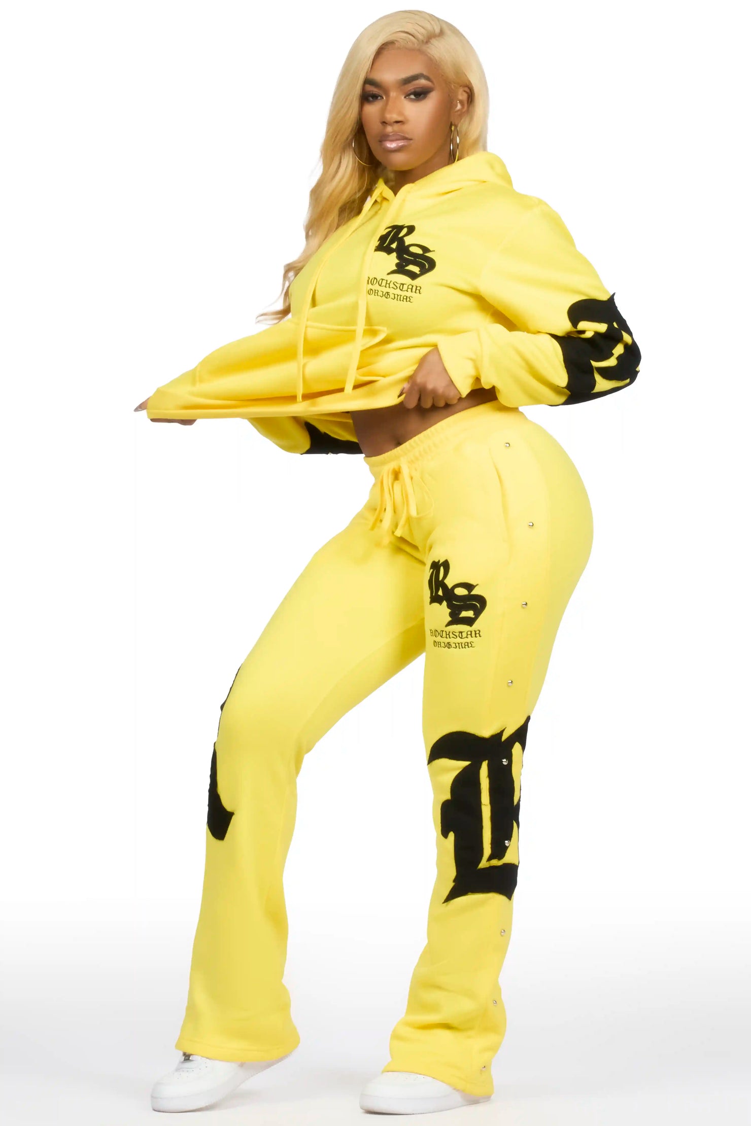 Shironda Yellow Snap Stacked Track Set