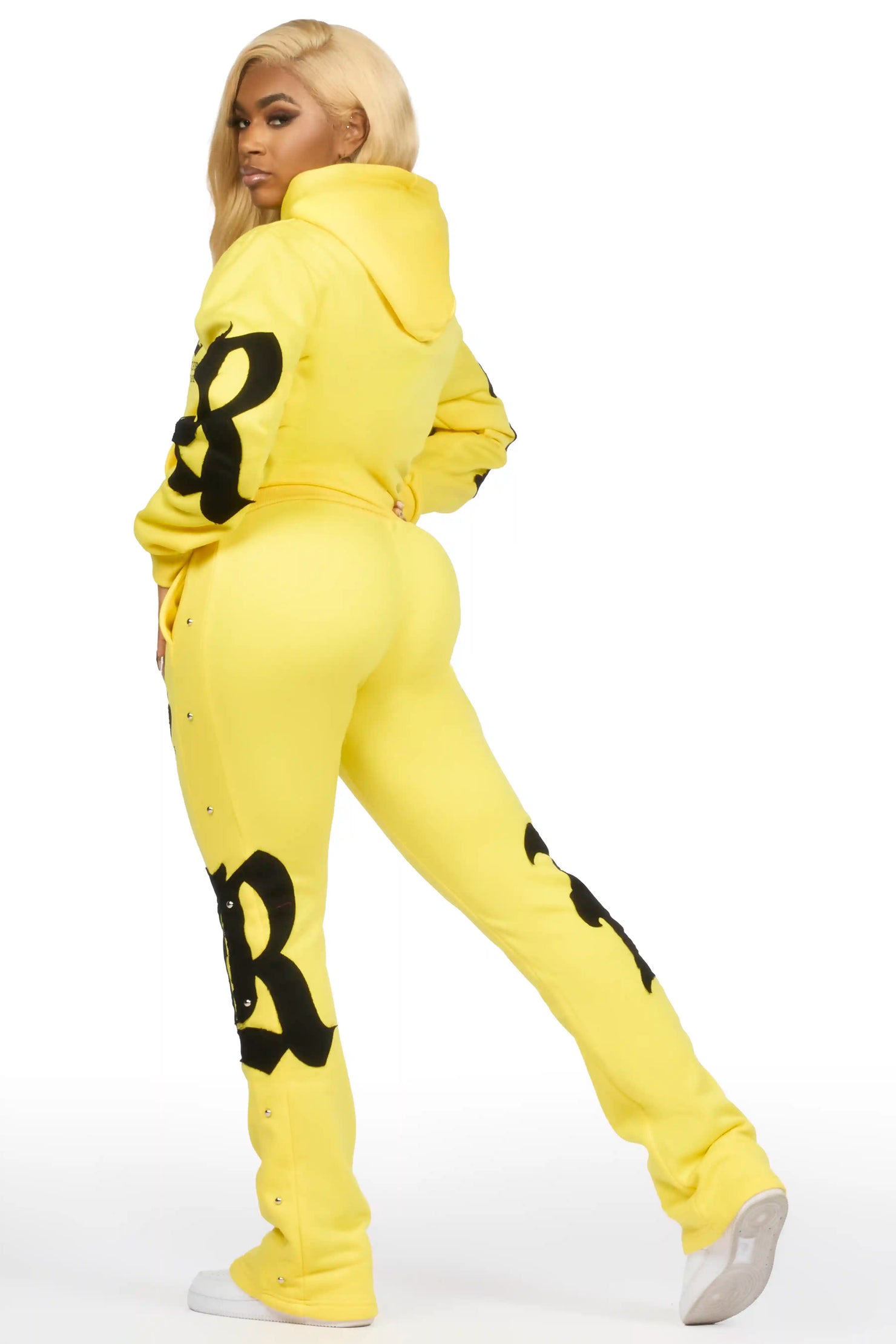 Shironda Yellow Snap Stacked Track Set