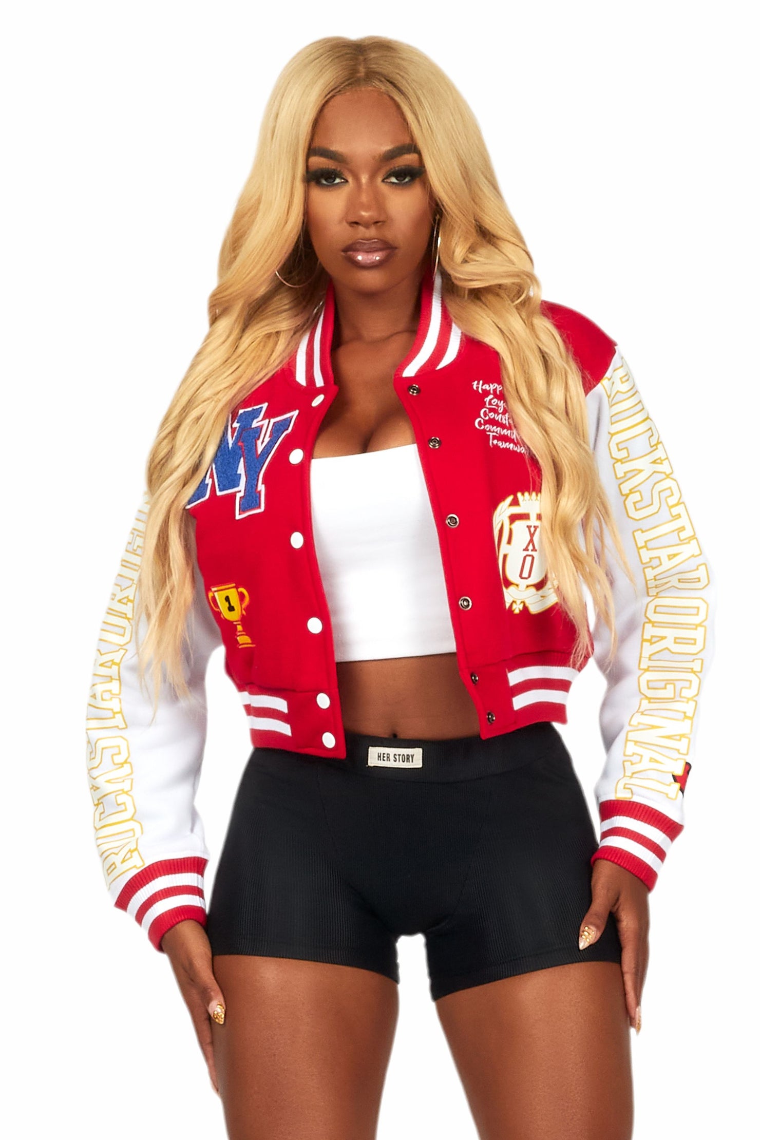 Brelynn Red Varsity Jacket