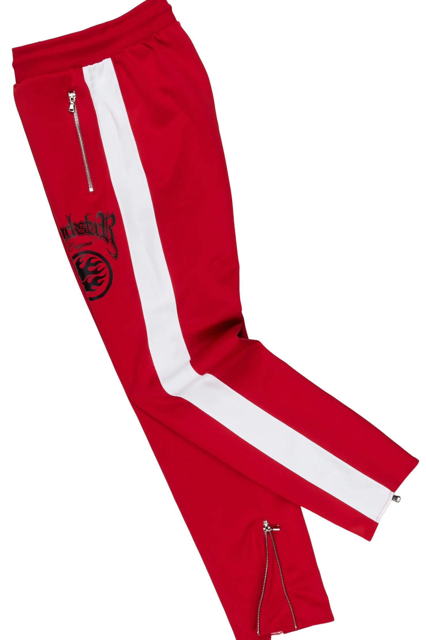 Yarden Red Tricot Slim Fit Track Set