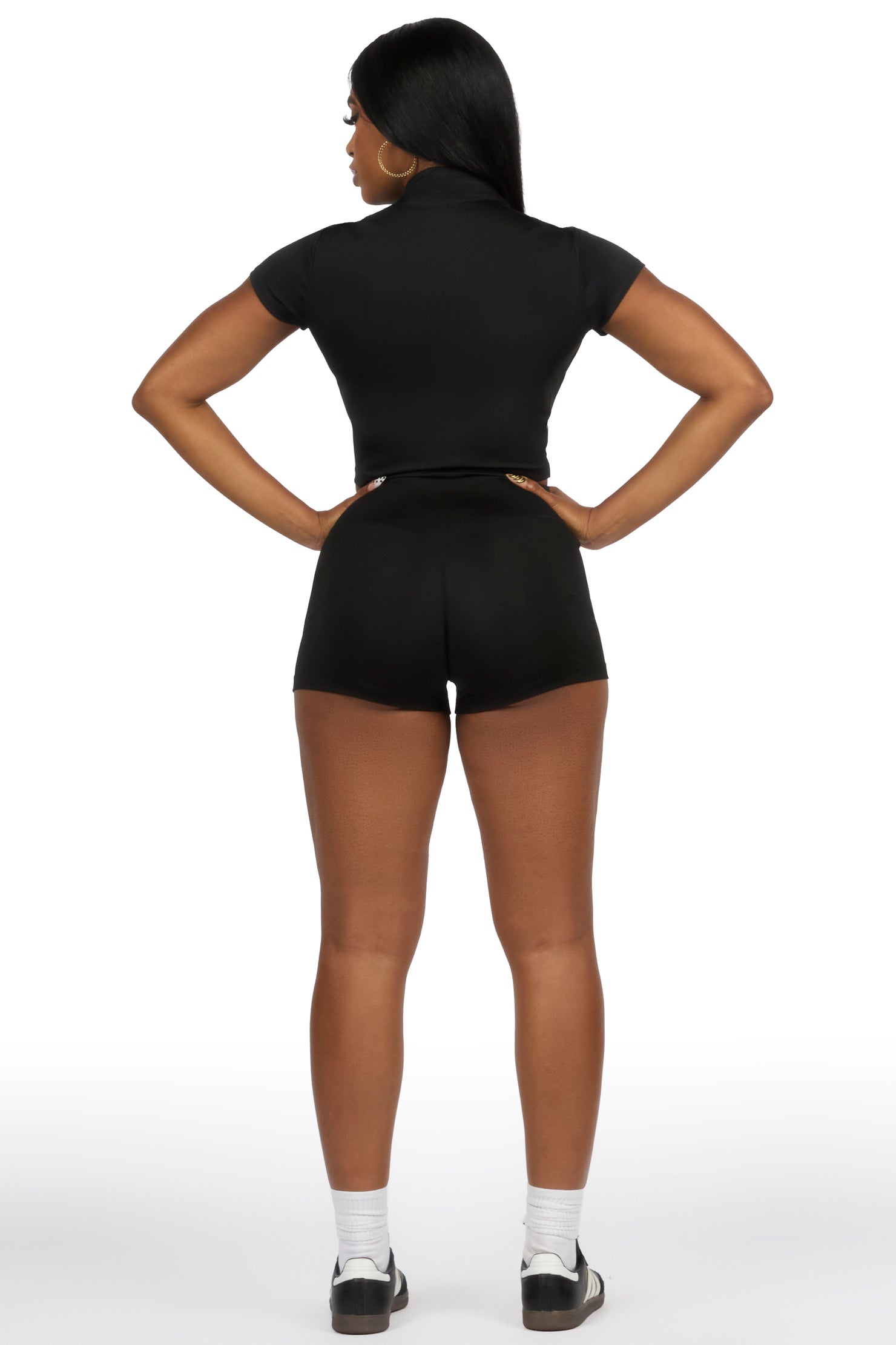 Keelana Black Active Short Set