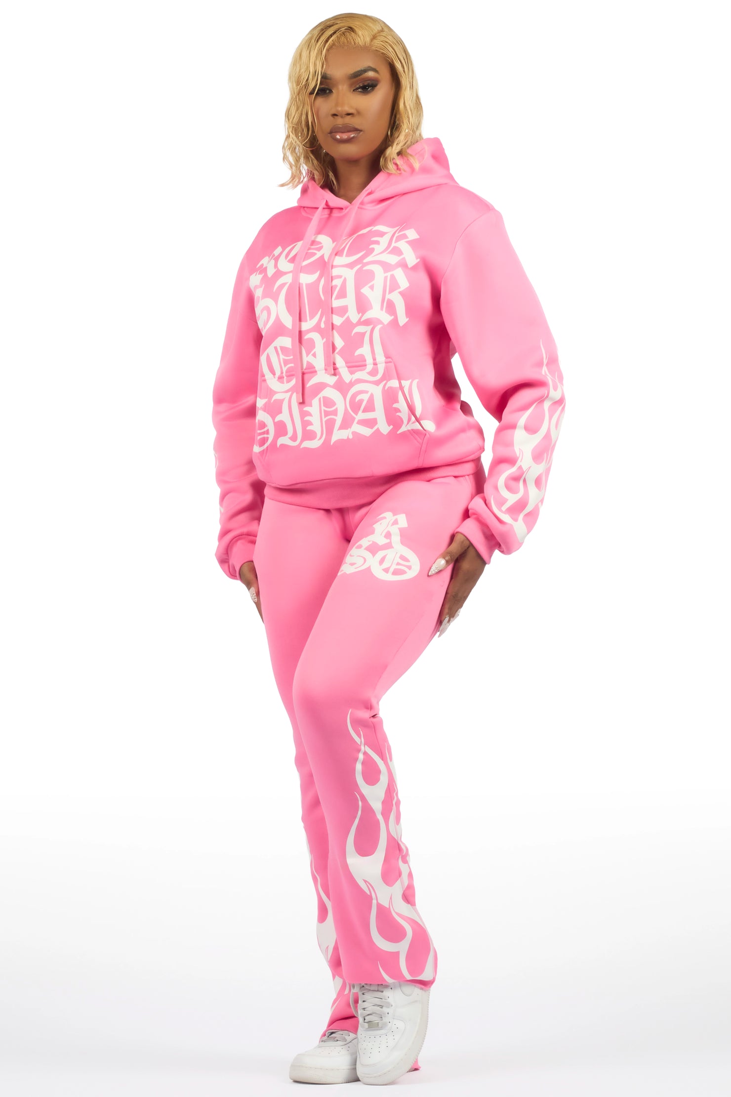 Anisha Pink Stacked Track Set