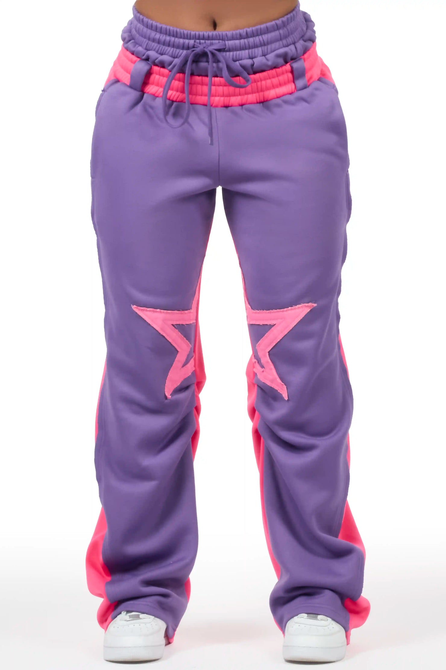 Canaan Purple Double Waisted Baggy Track Pant