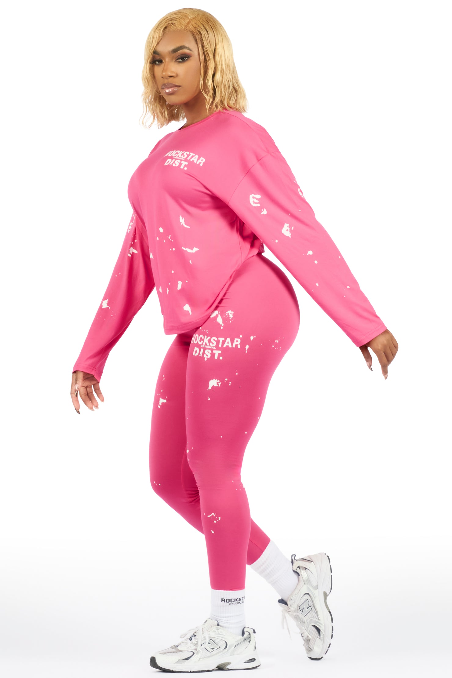 Living For It Fuchsia Long Sleeve Legging Set