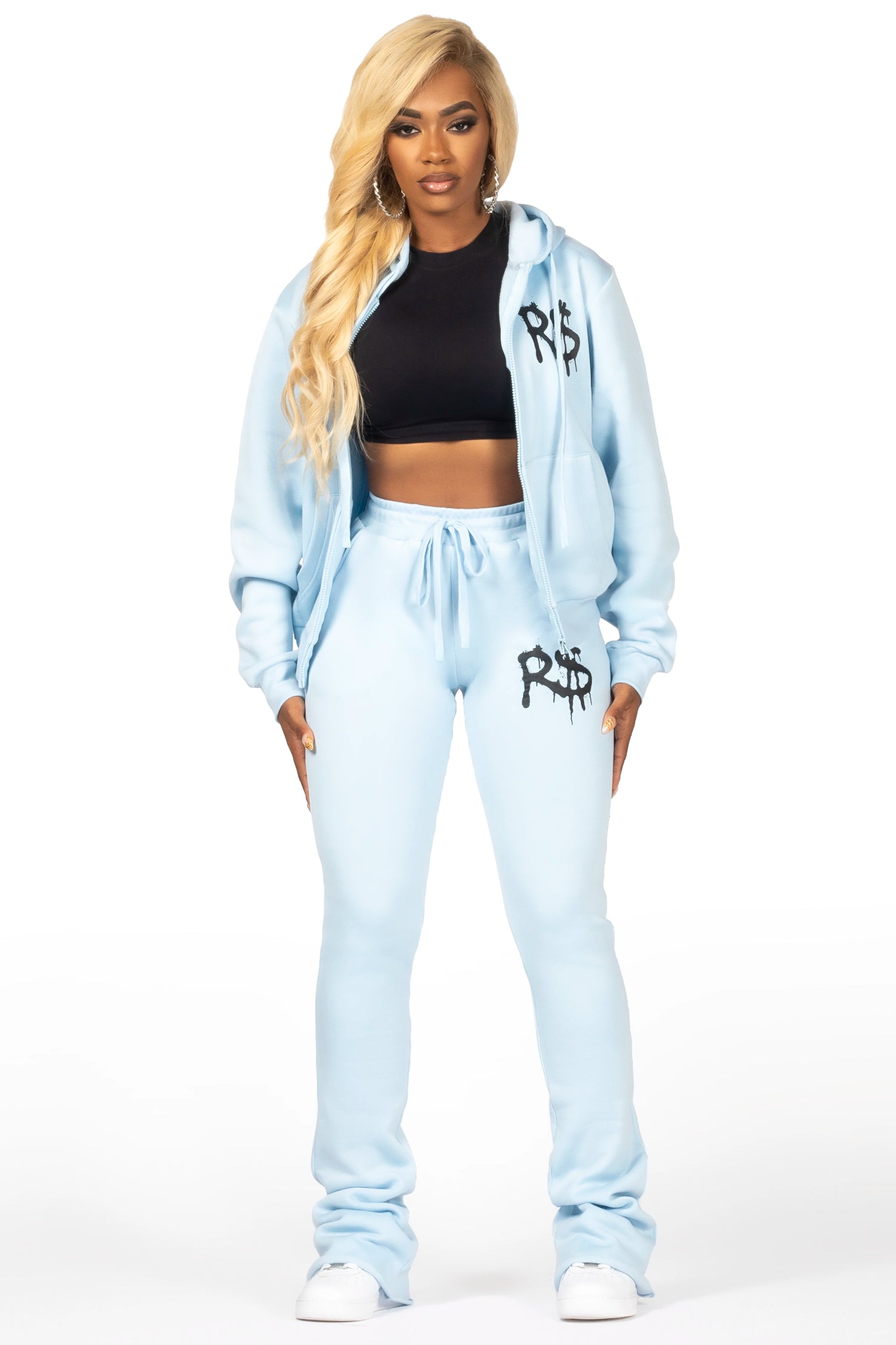 Passion Ice Blue Zip Up Super Stacked Trackset