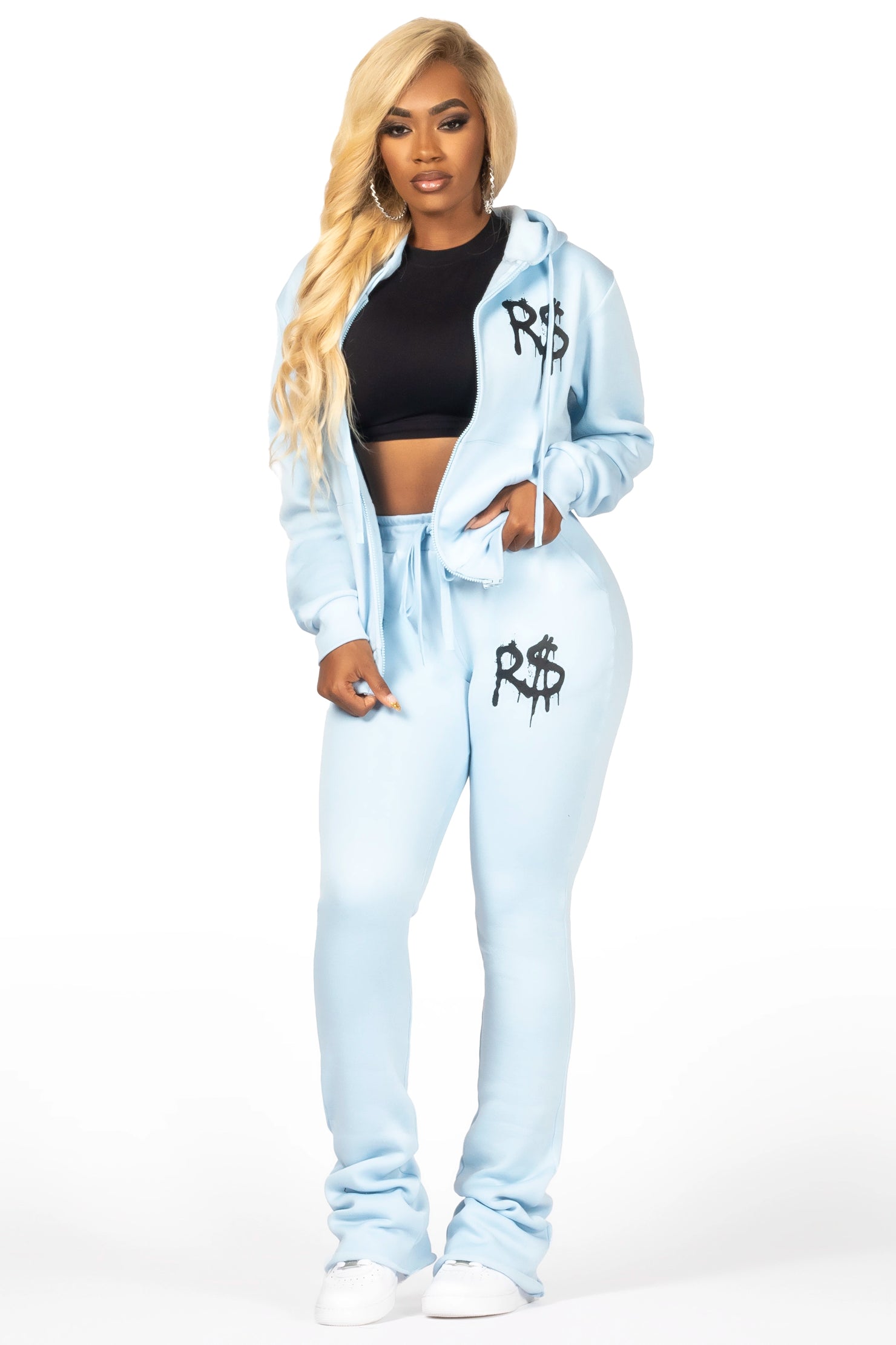 Passion Ice Blue Zip Up Super Stacked Trackset