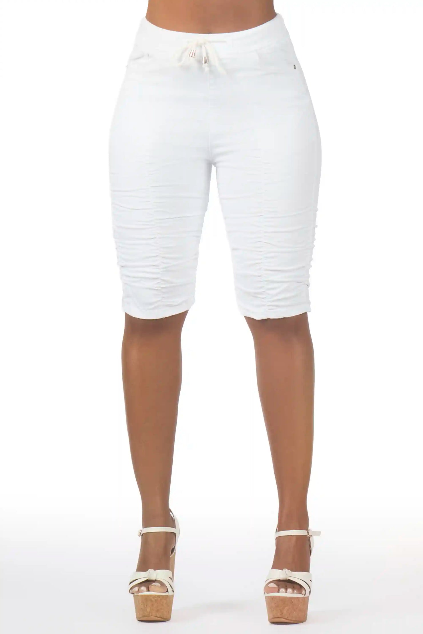 Janea White Bermuda Short