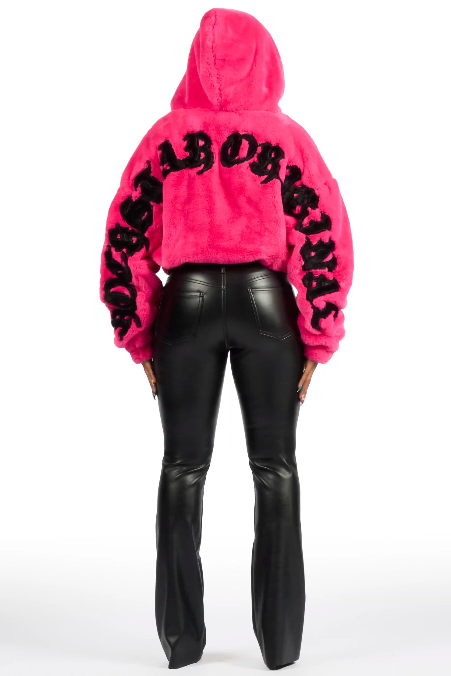 Inany Hot Pink Fur Jacket