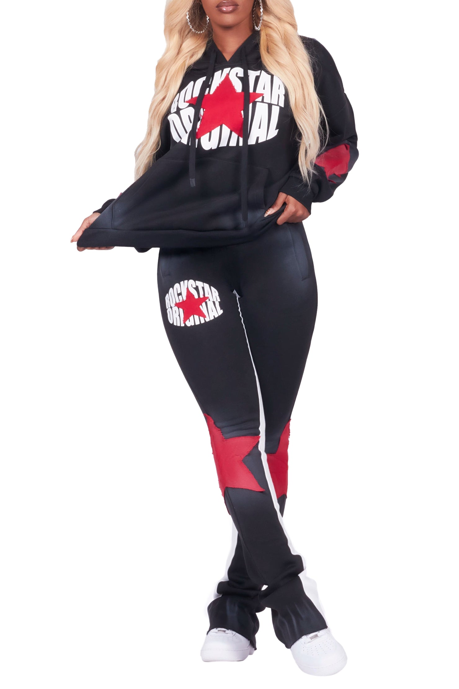 Kaliyah Black Super Stacked Trackset