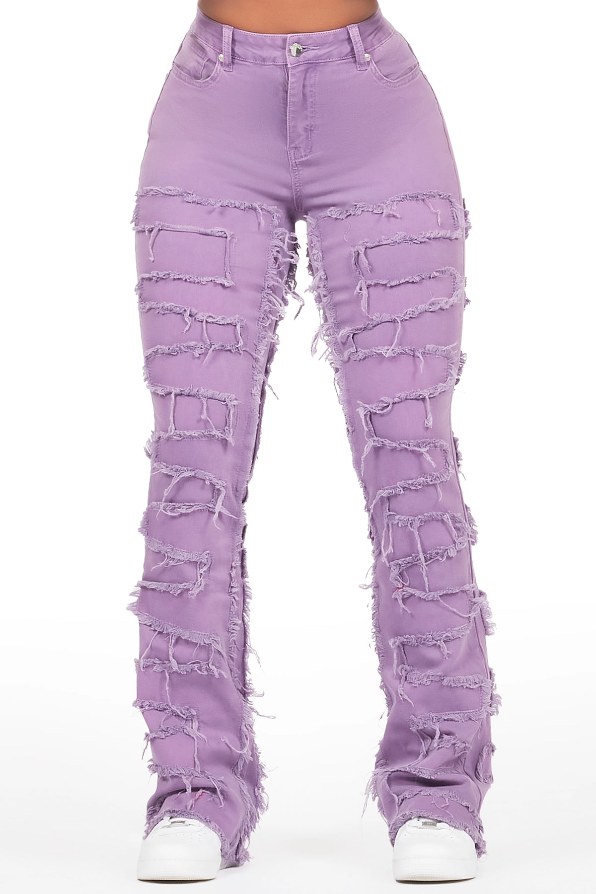 Zariyah Purple Stacked Flare Jean– Rockstar Original