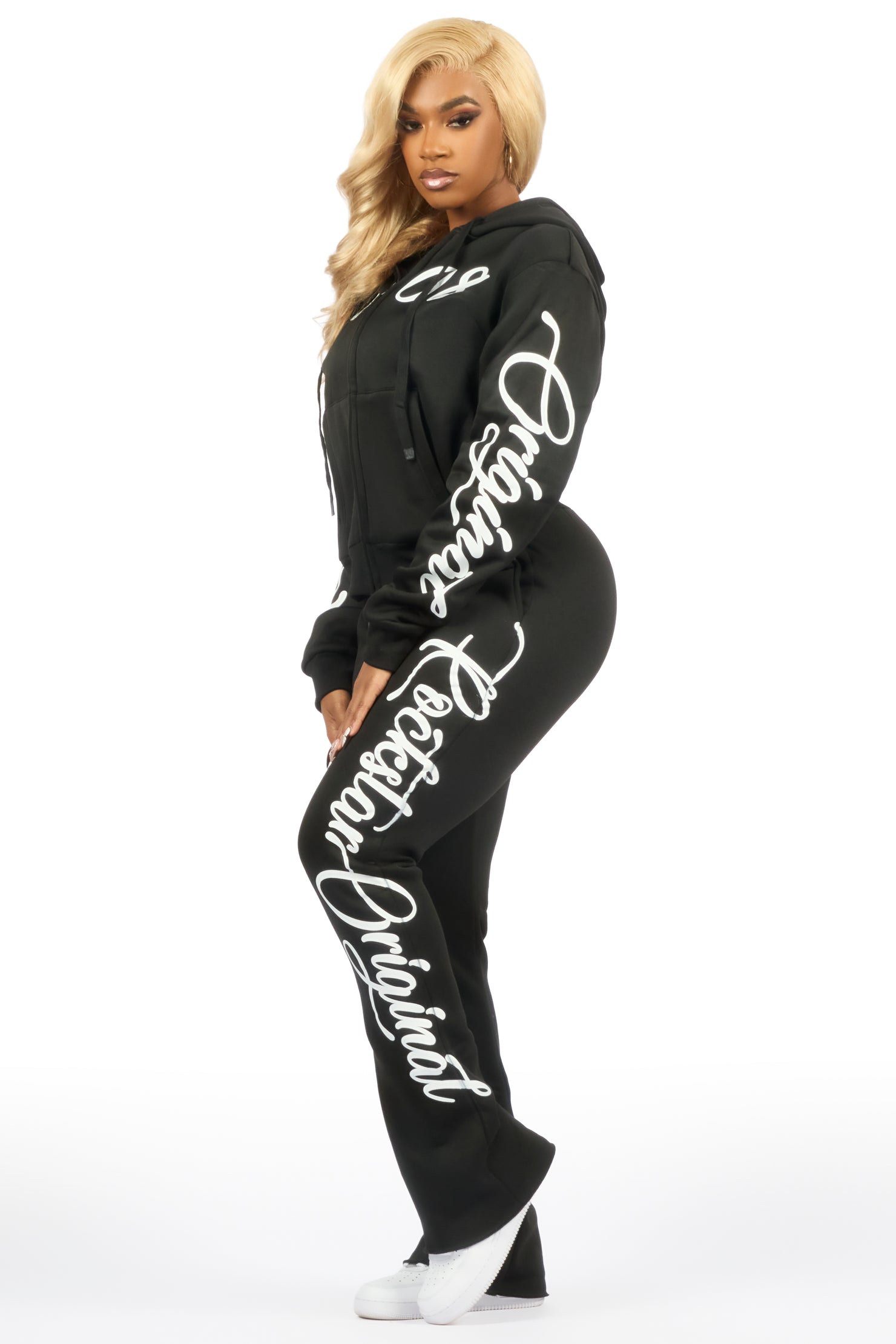Nakesha Black Stacked Track Set