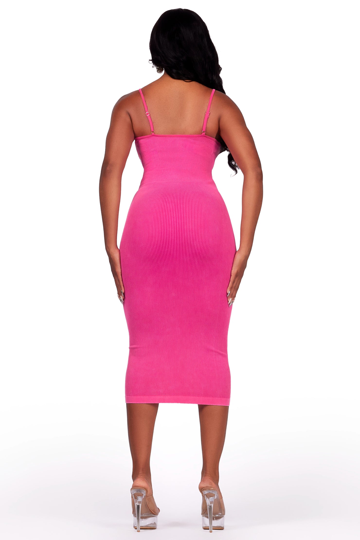 Dejour Pink Painted Midi Dress