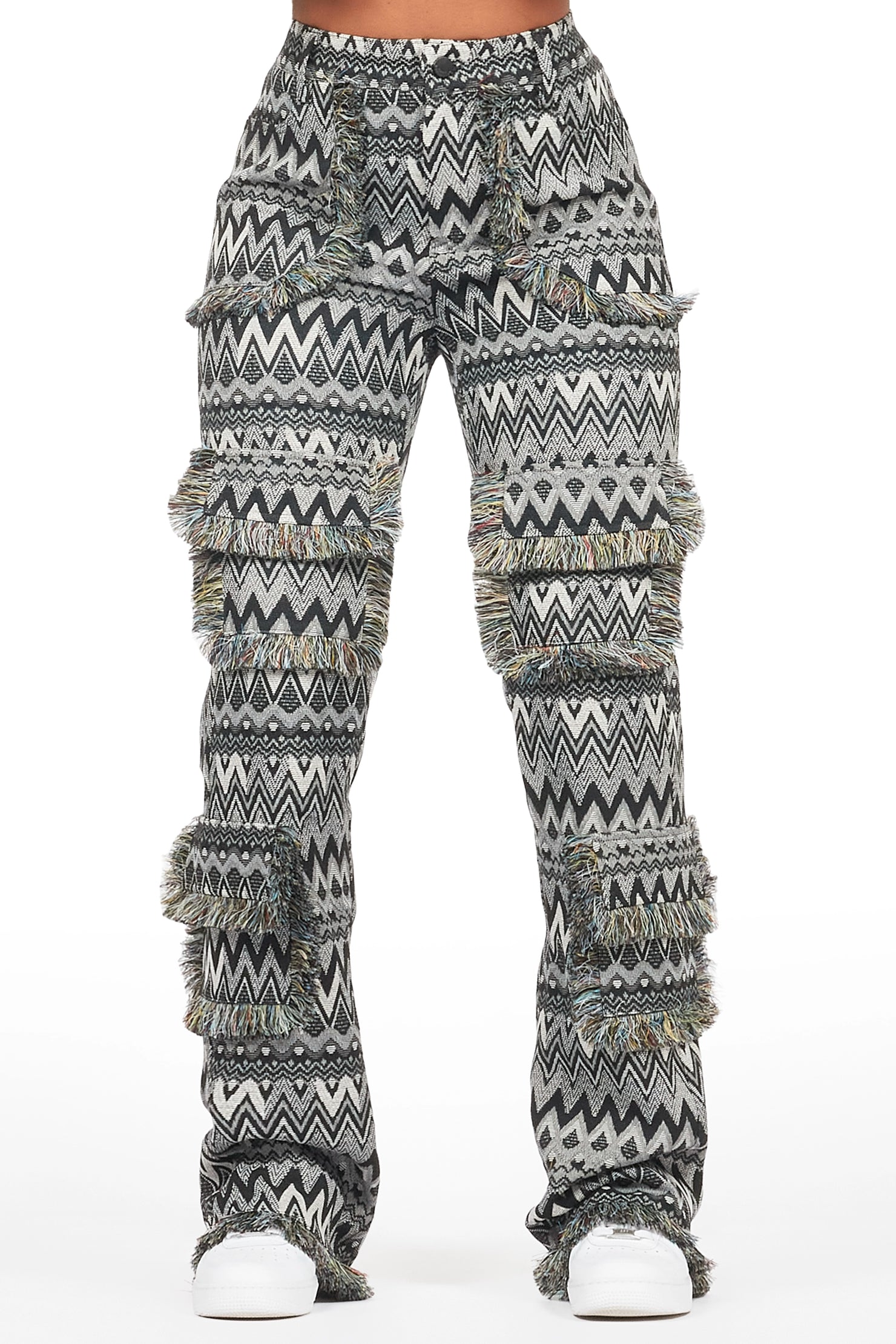 Mikaia Black Tapestry Stacked Pant